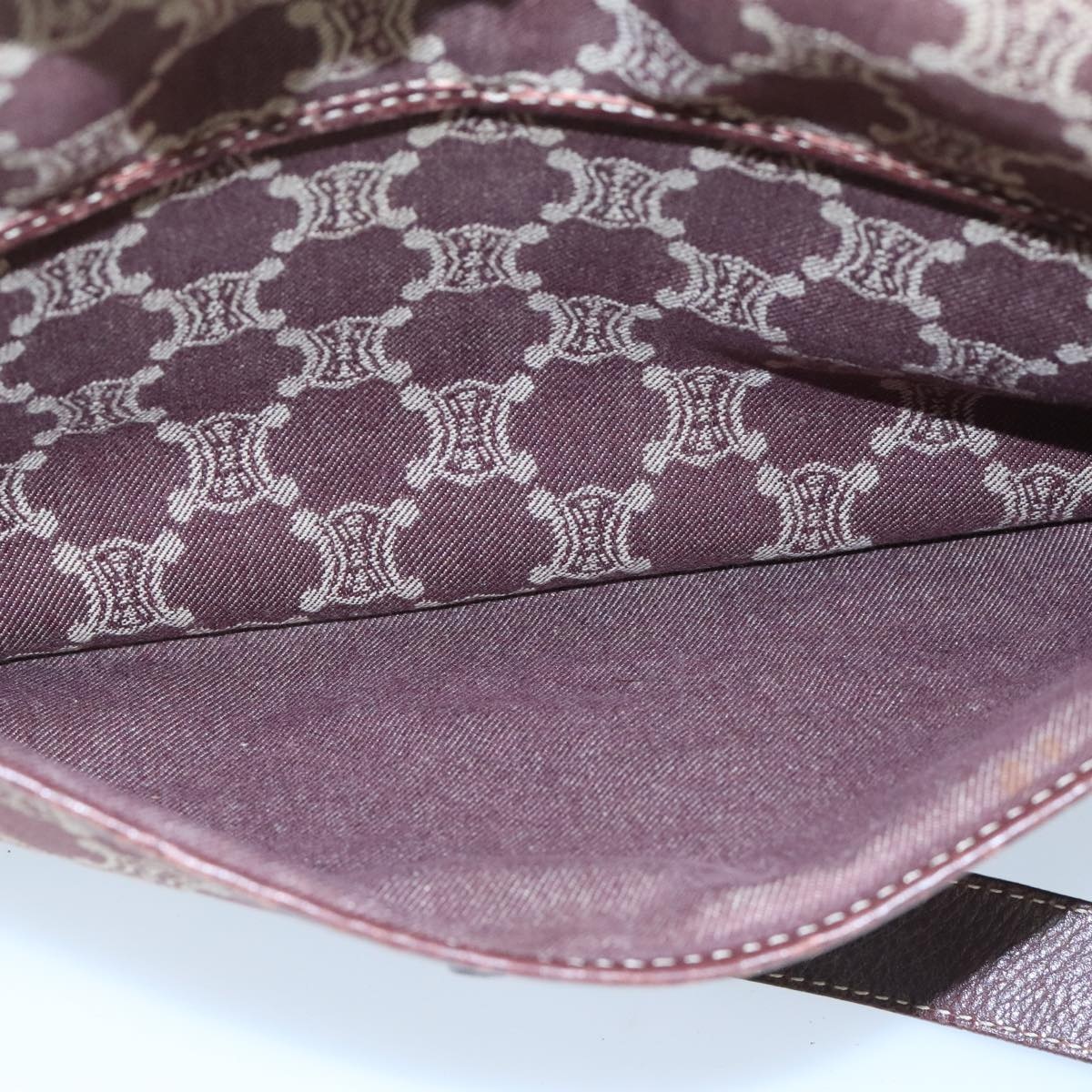 CELINE Paris Macadam Canvas Shoulder Bag Bordeaux - 11