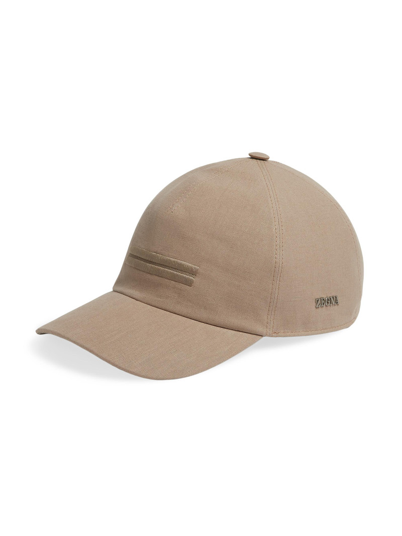 Men's Oasi Lino Baseball Cap - Beige 1
