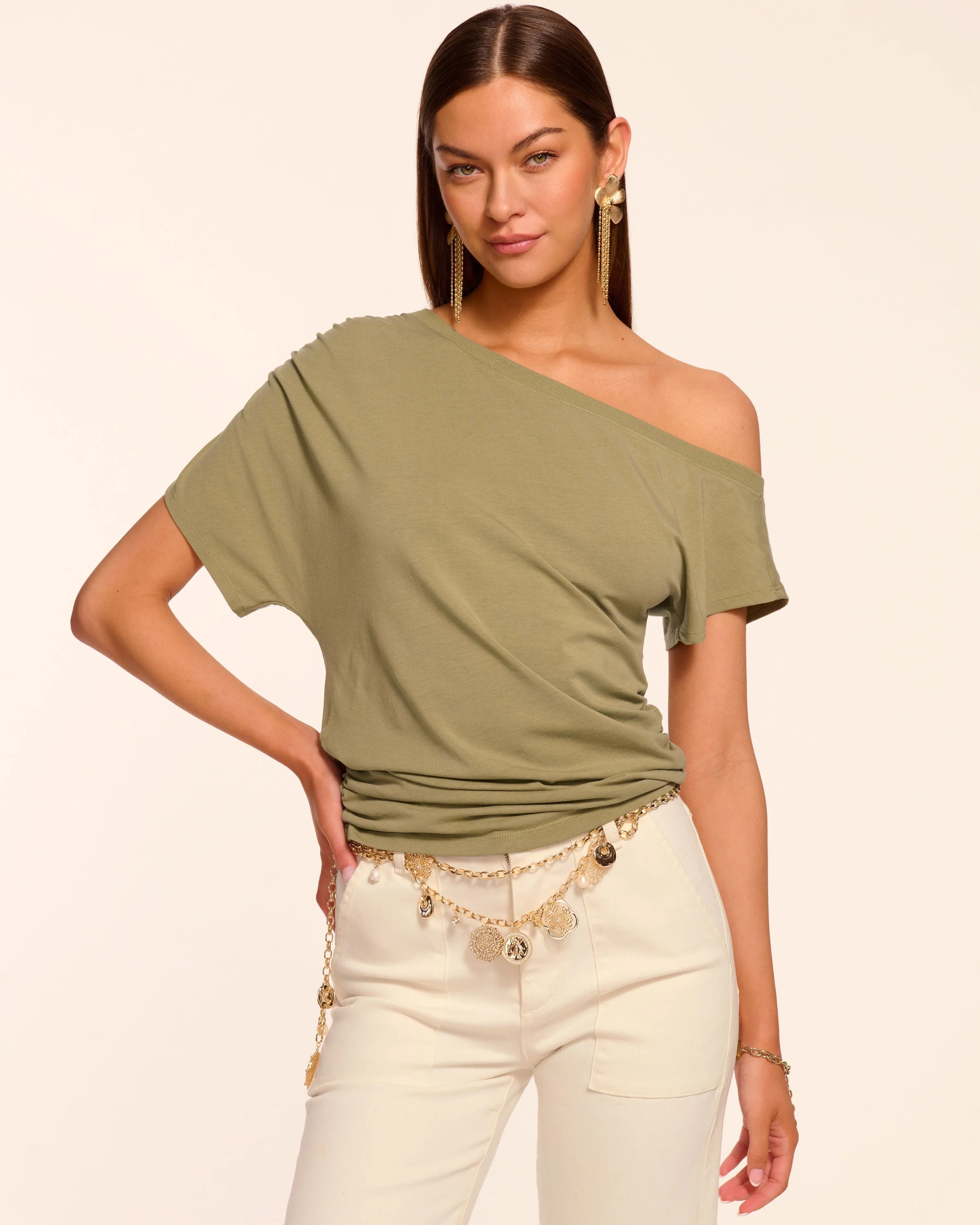Stella Knit Off-The-Shoulder Tee - 1