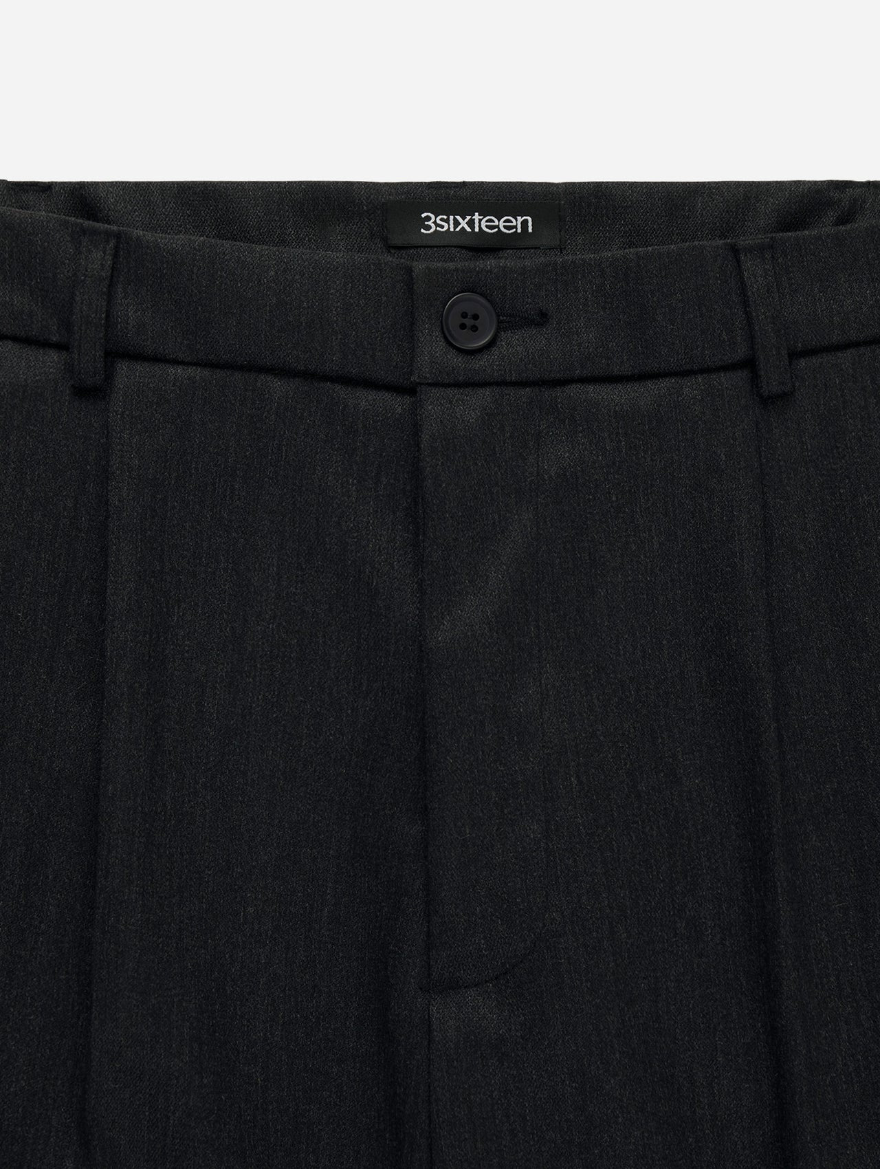 Pleated Trouser - Charcoal Wool - 7