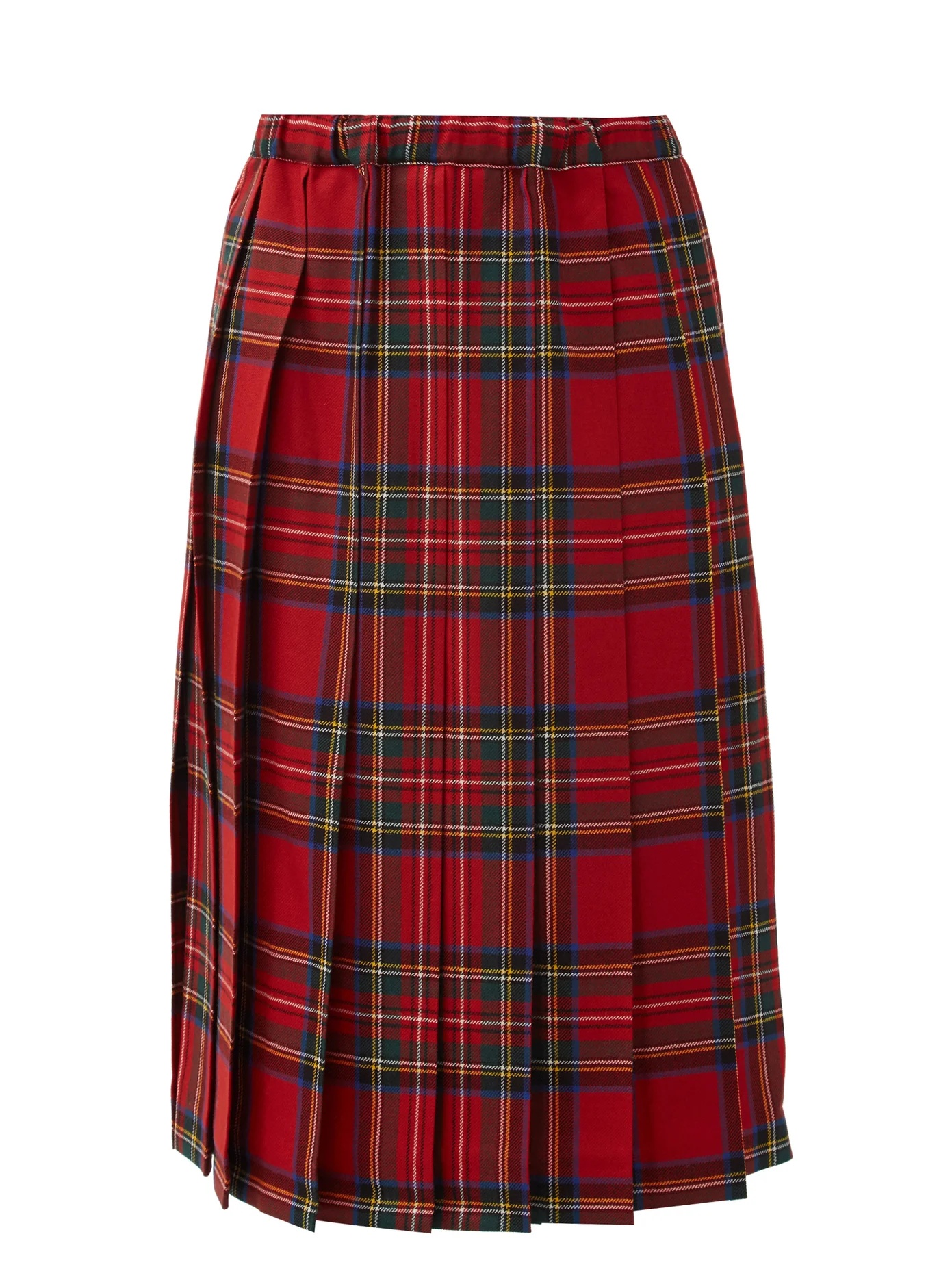 Tartan pleated-wool skirt - 1