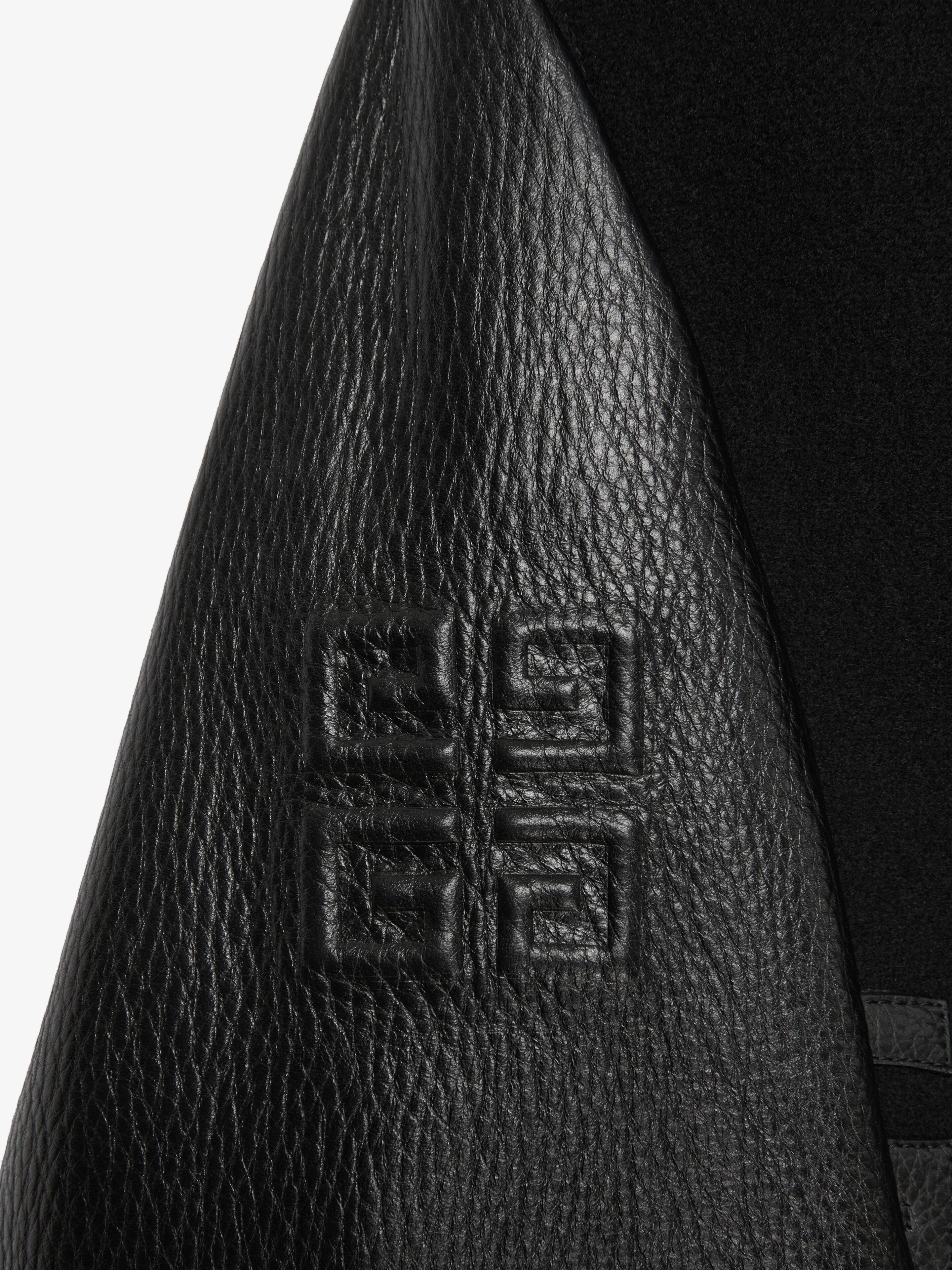HOODED VARSITY JACKET IN WOOL, LEATHER AND SHEARLING - 7