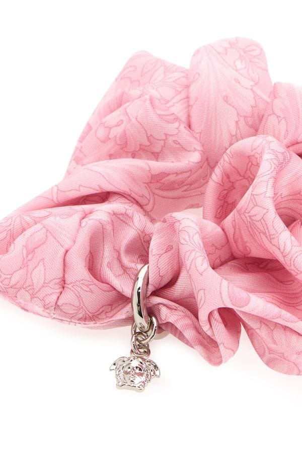 Versace Woman Pink Satin Scrunchie - 2