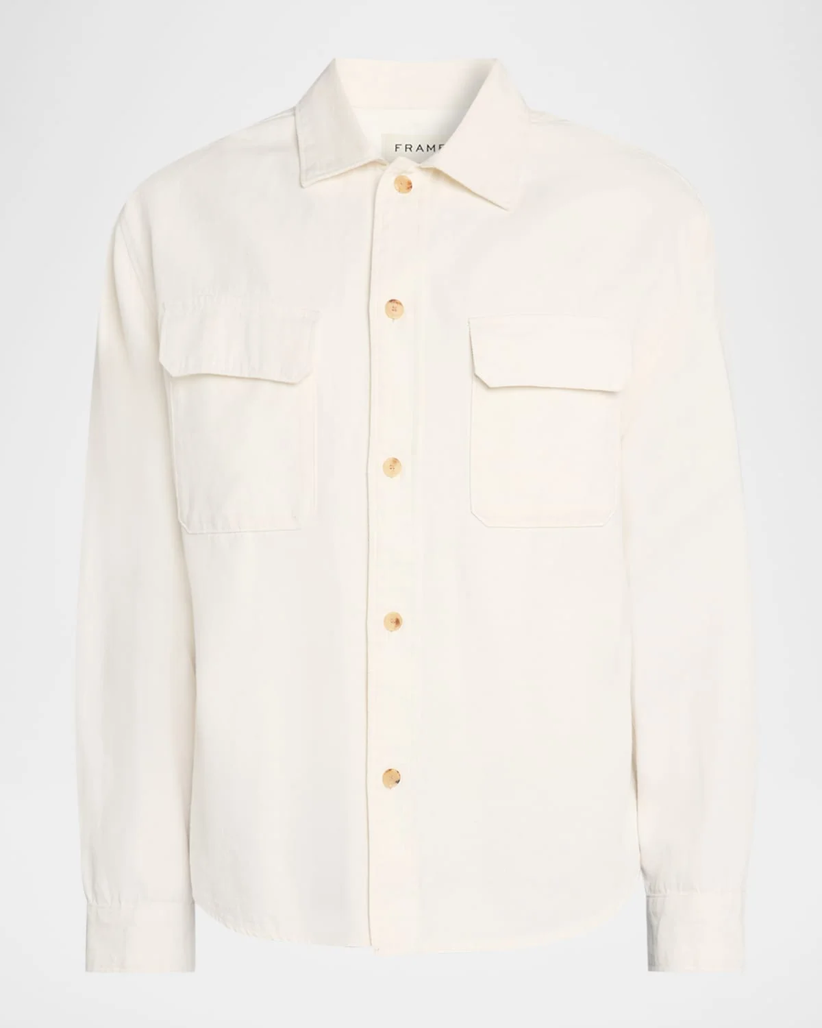 Men's Linen Double-Pocket Button-Down Shirt - 1