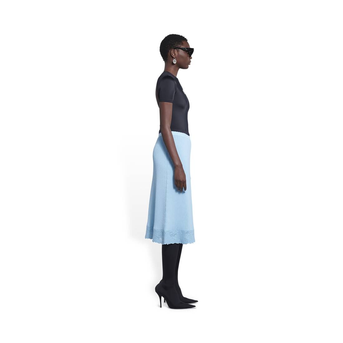 Women's Slip Skirt in Indigo - 3