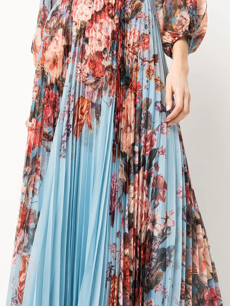 FLORAL V NECK GOWN 4