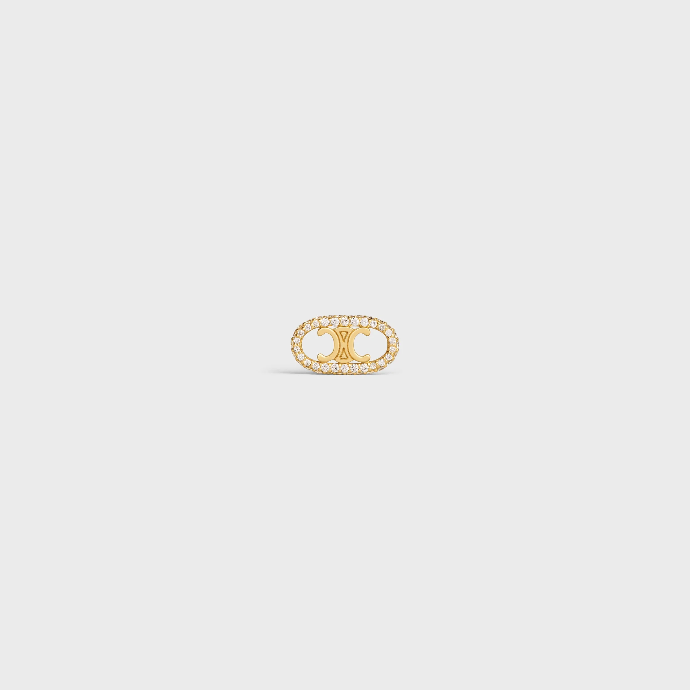 Maillon Triomphe Stud in Yellow Gold and Diamonds - 1