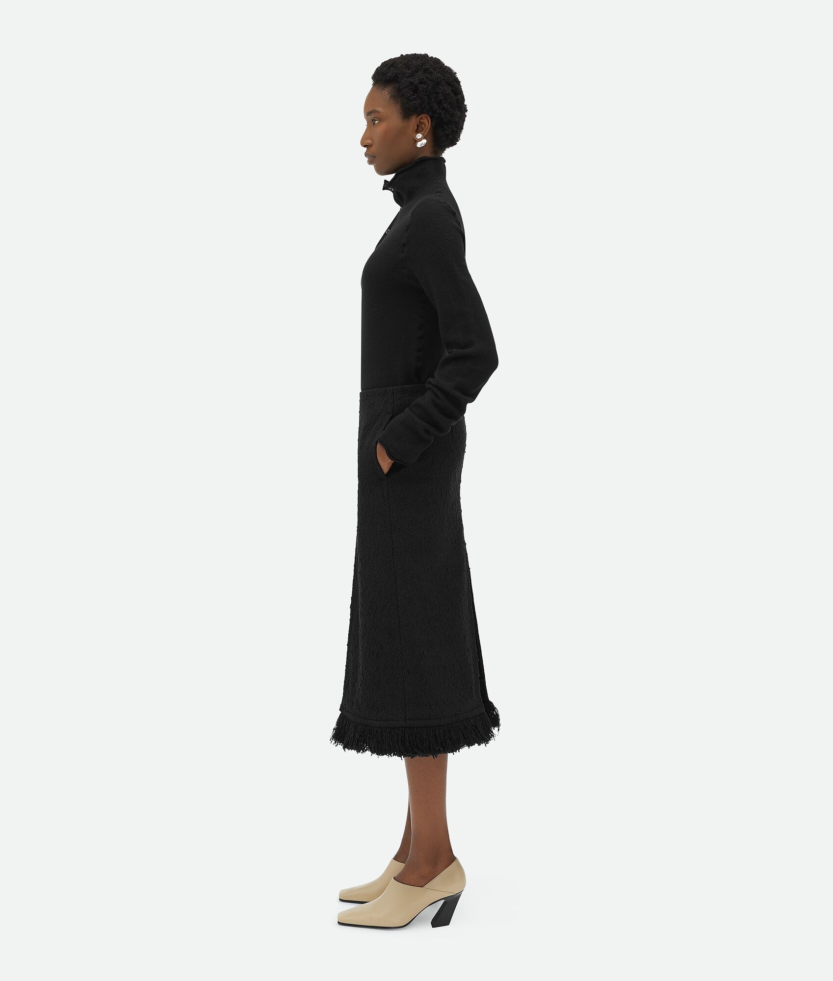 Light Cotton Tweed Skirt - 2