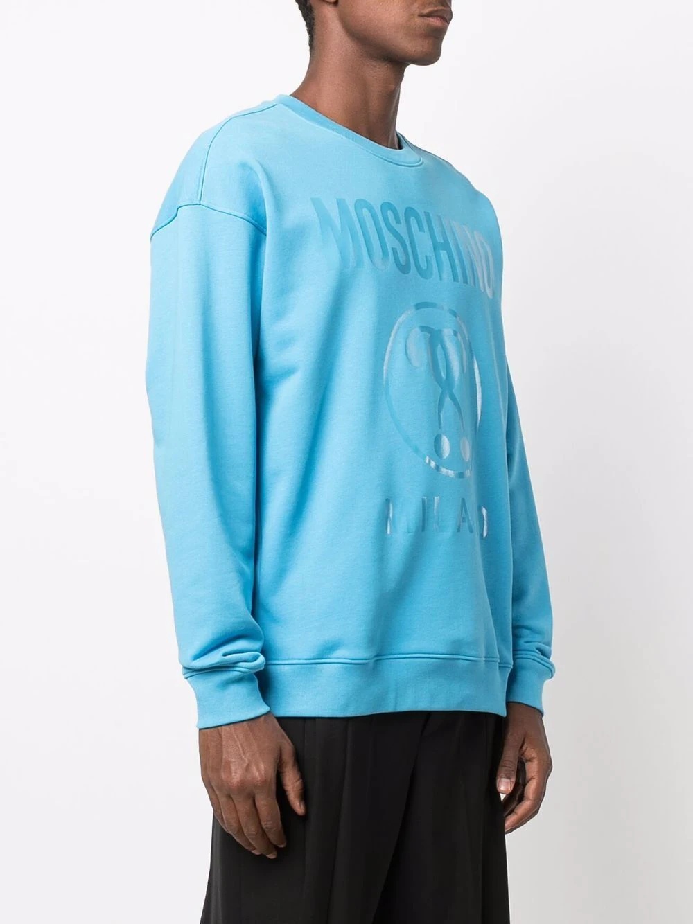 logo-print crew neck sweatshirt - 3