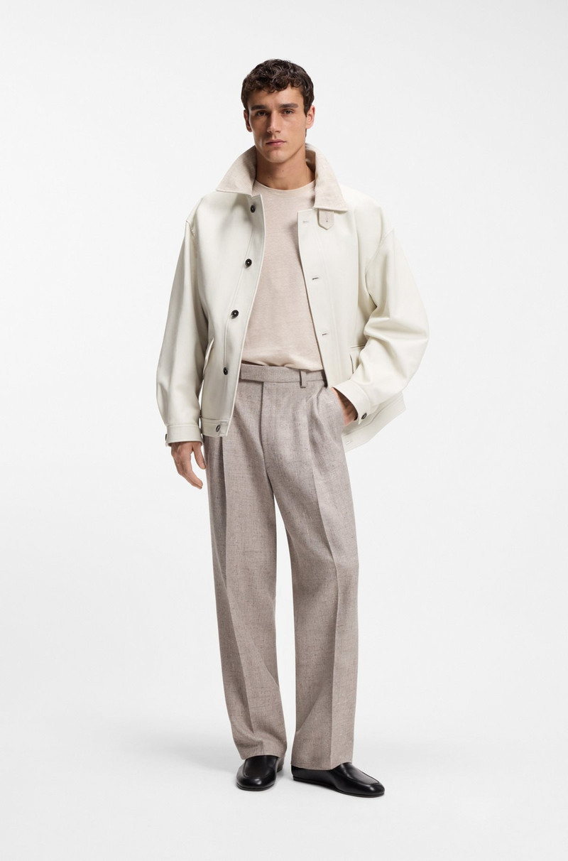 BOSS NAPPA LEATHER JACKET IN AN OVERSIZED FIT outlook