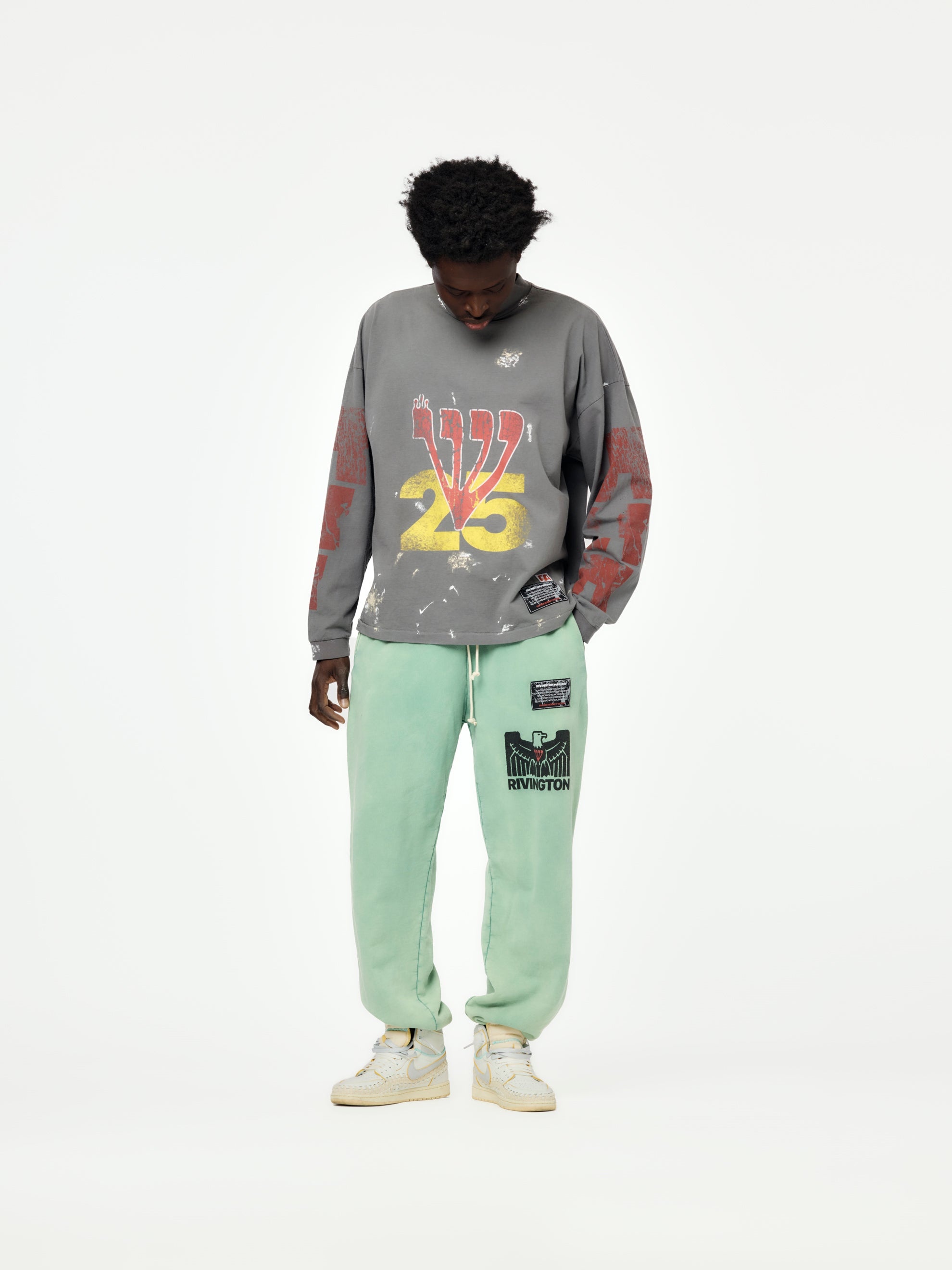 国内発送/送関込【RIVINGTON roi Rebis】SWEAT PANT RIVINGTON roi Rebis FLAG SWEAT (MAX GREEN) | REVERSIBLE