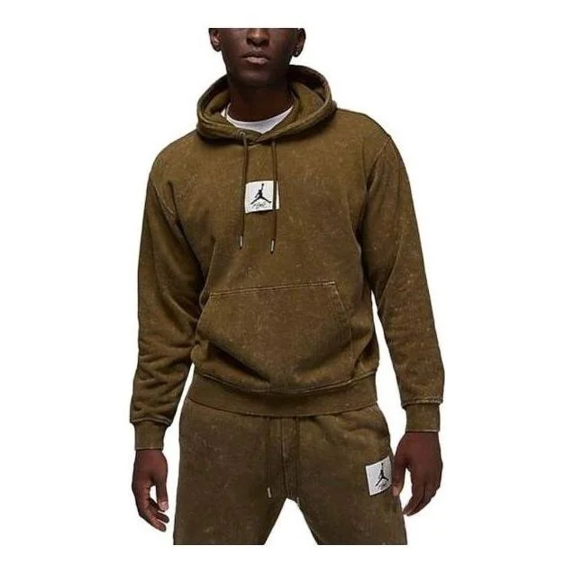 Air Jordan Flight Fleece Washed Pullover Hoodie 'Light Olive' DR3087-385 - 1