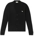 Logo-Appliquéd Wool Cardigan - 1