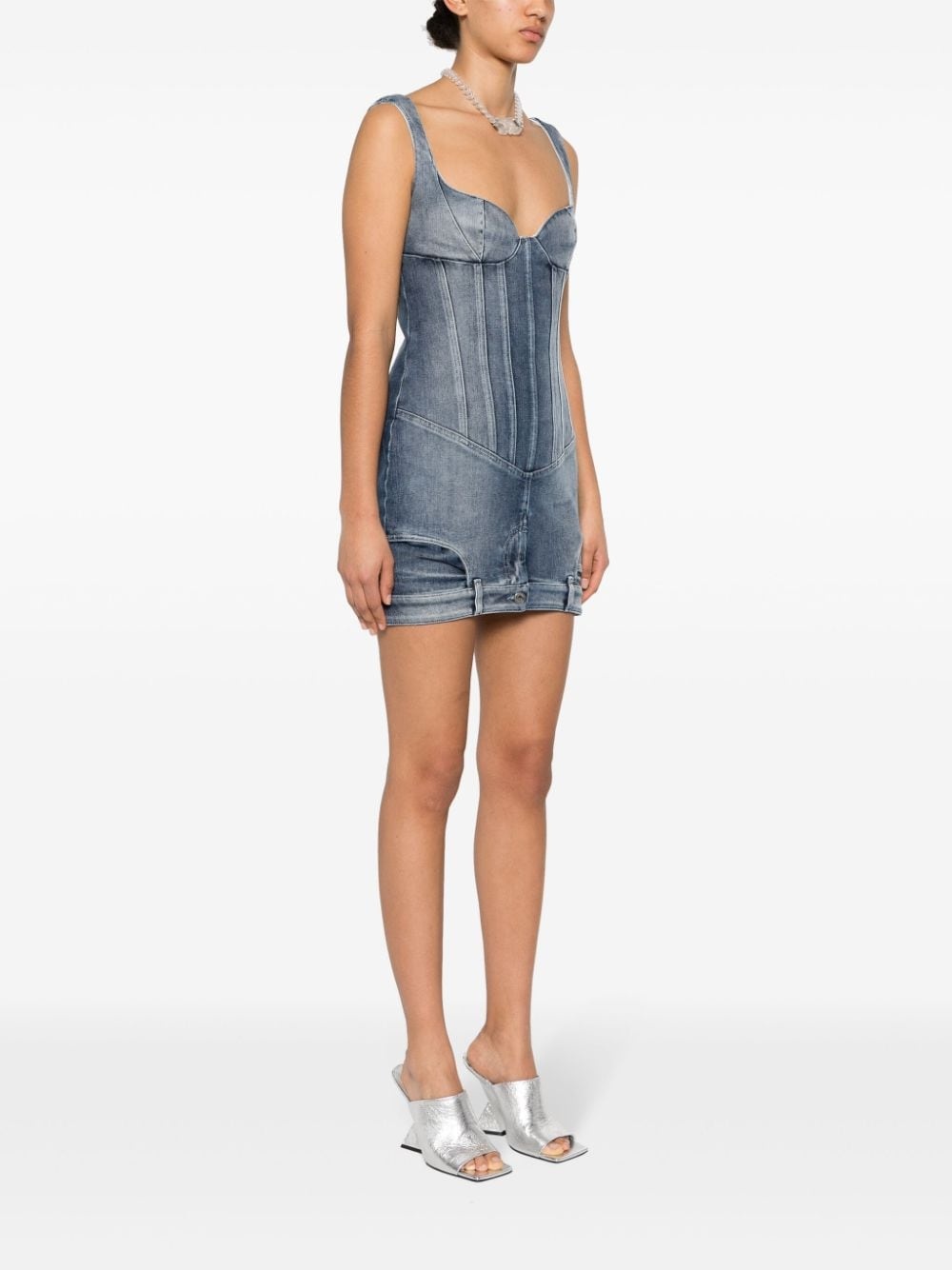 Upside Down denim dress - 3