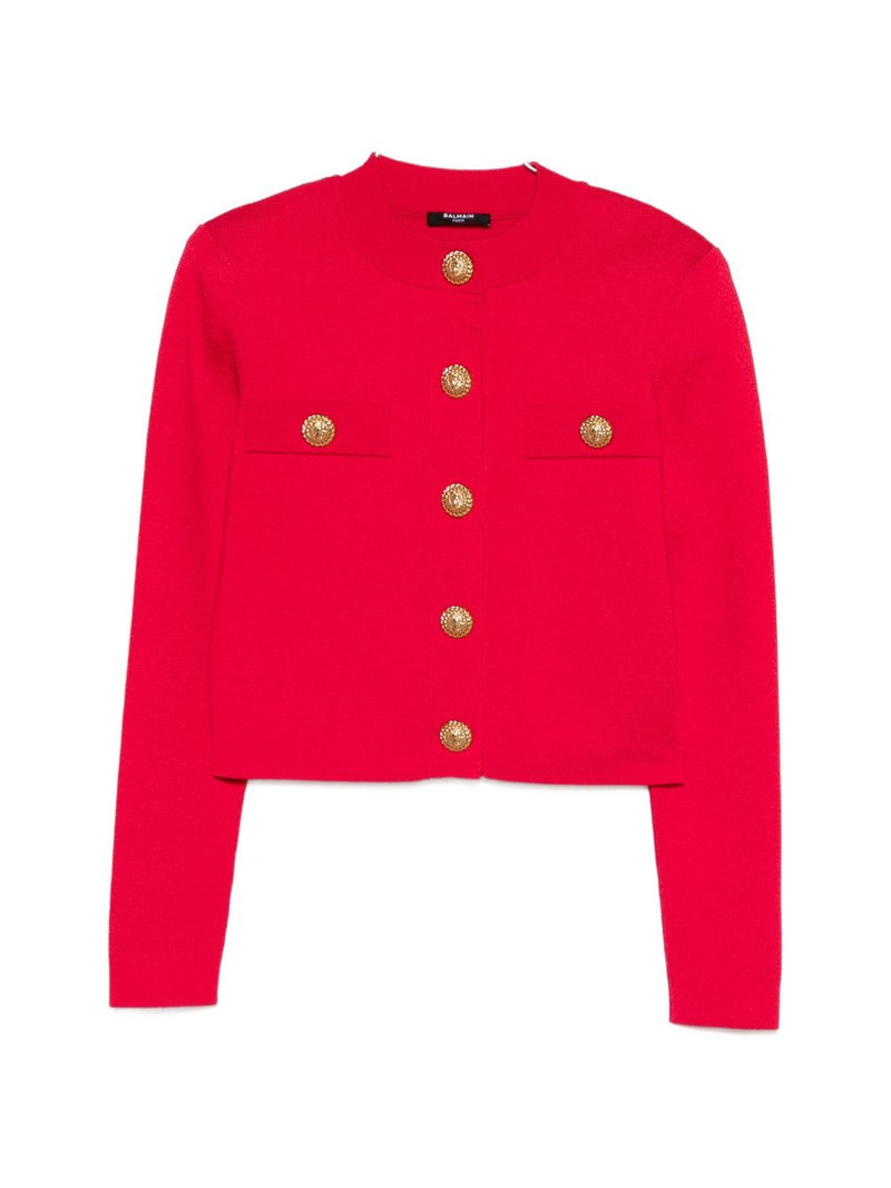 Balmain button boxy cardigan outlook