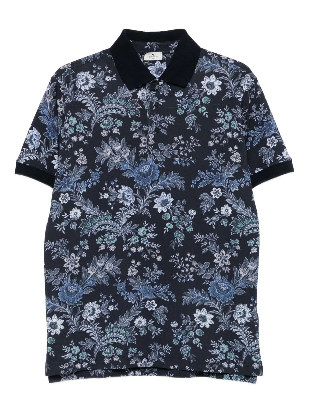 floral-print polo shirt - 1
