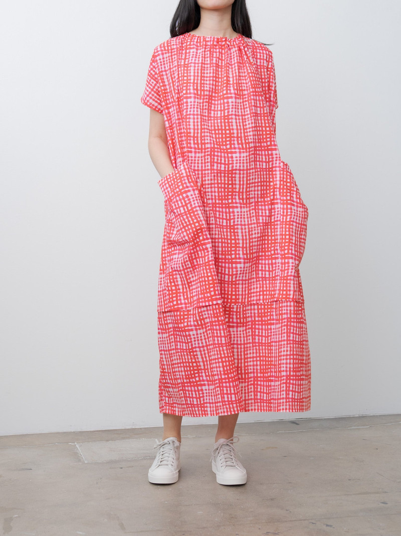 Toogood The Poet Dress - Painted Check Jam outlook