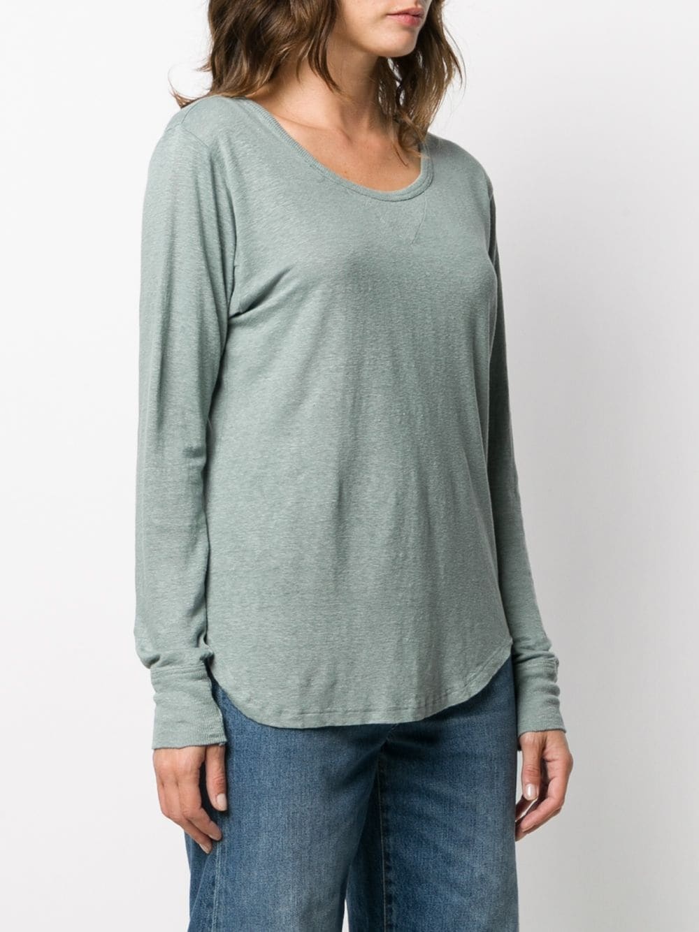 long-sleeve linen T-shirt - 3