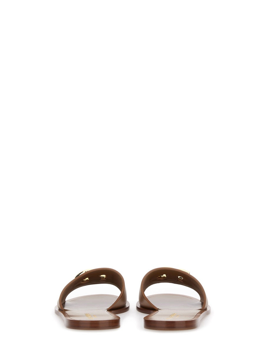 Dolce & Gabbana Women Leather Slide Sandal - 3