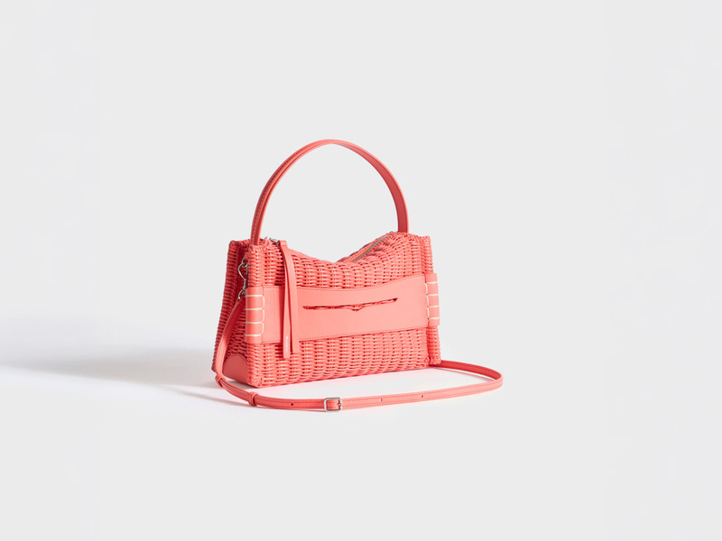 JW Anderson LOAFER BAG IN CORAL WOVEN LEATHER outlook