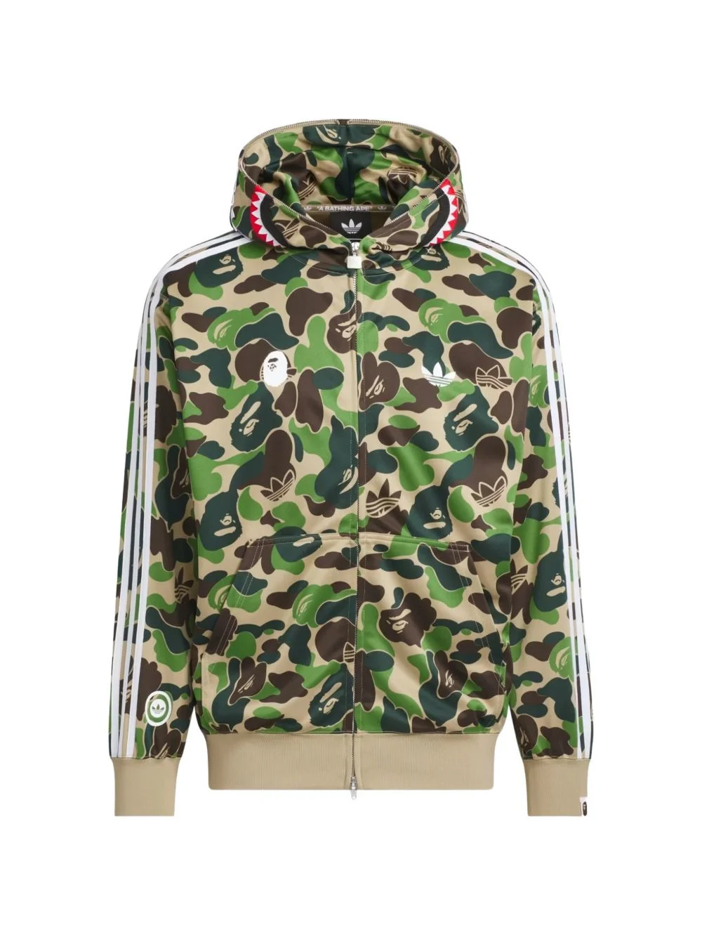 x BAPE Shark camouflage-print hoodie - 1