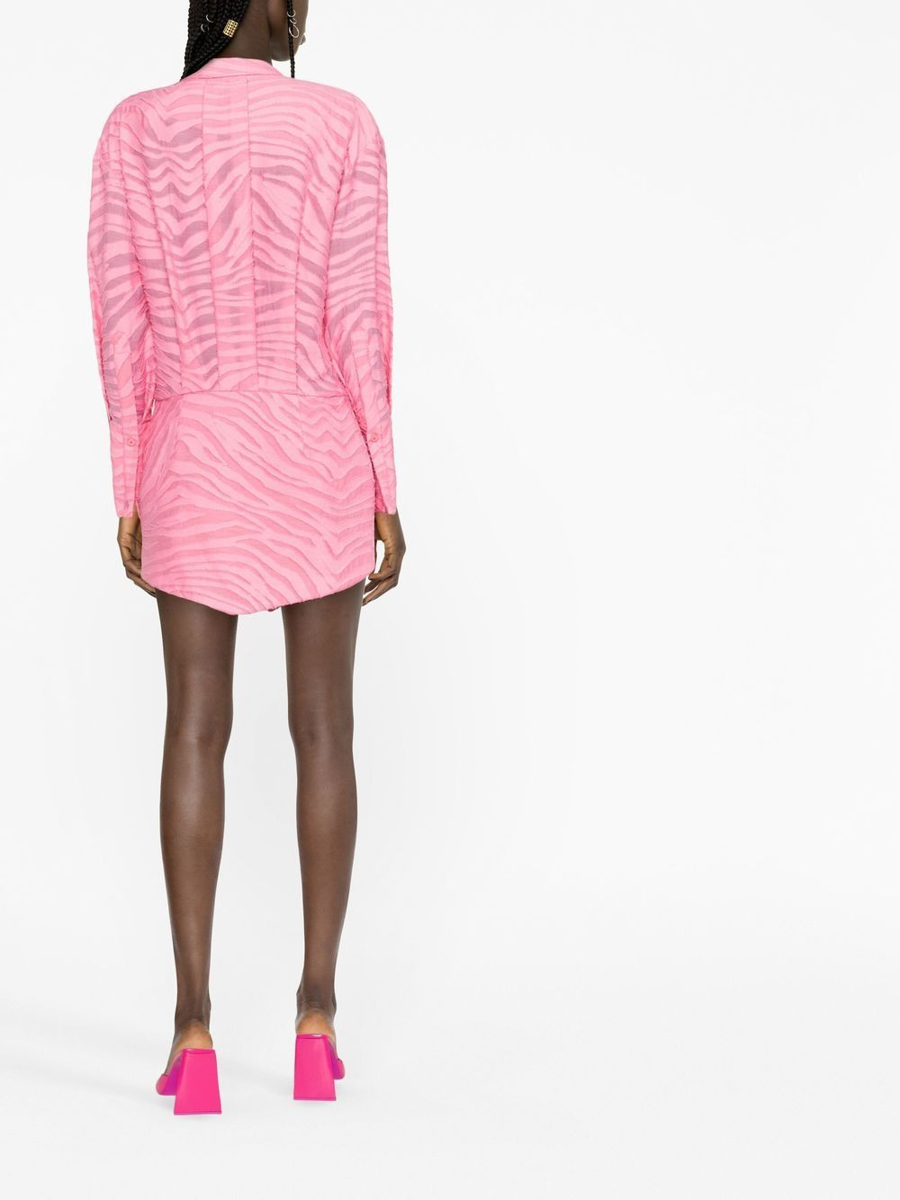Silvye zebra-patterned shirt dress - 3