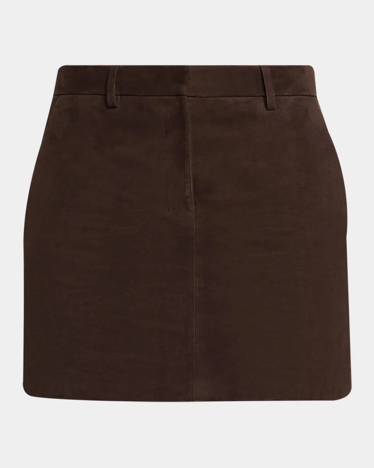 Low-Rise Suede Mini Trouser Skirt - 1