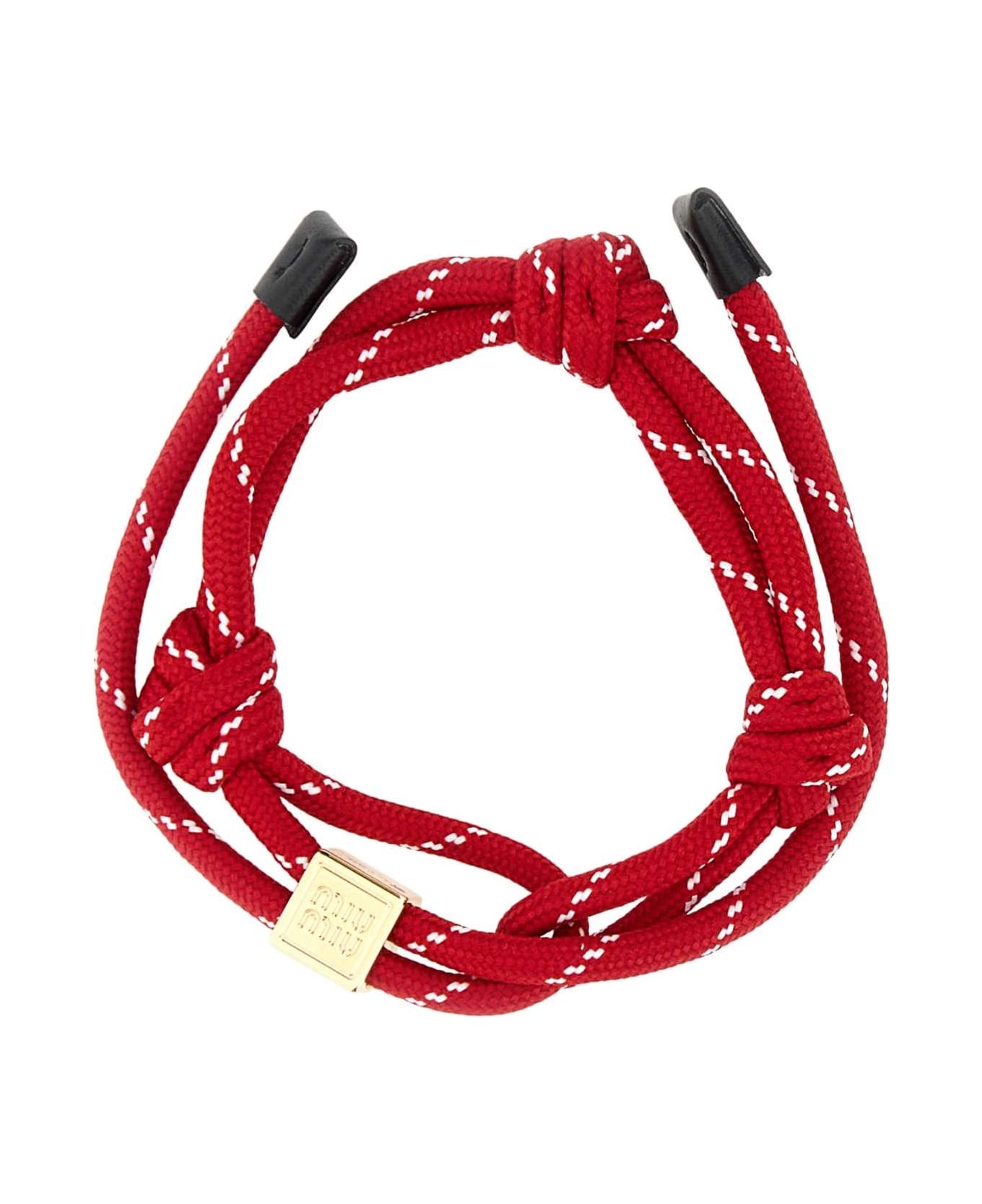 Red Fabric Bracelet - 1