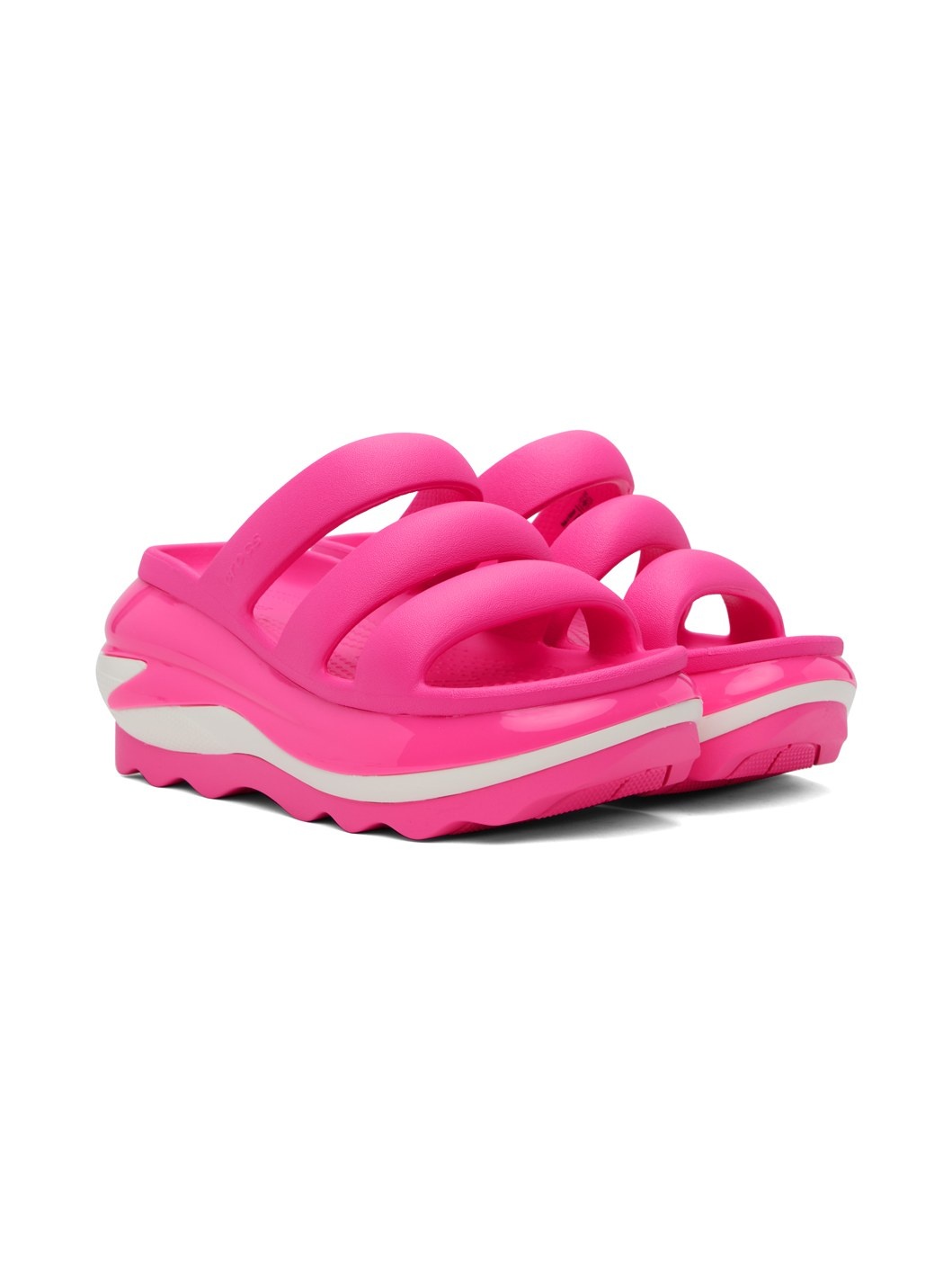 Pink Mega Crush Triple Strap Sandals - 4