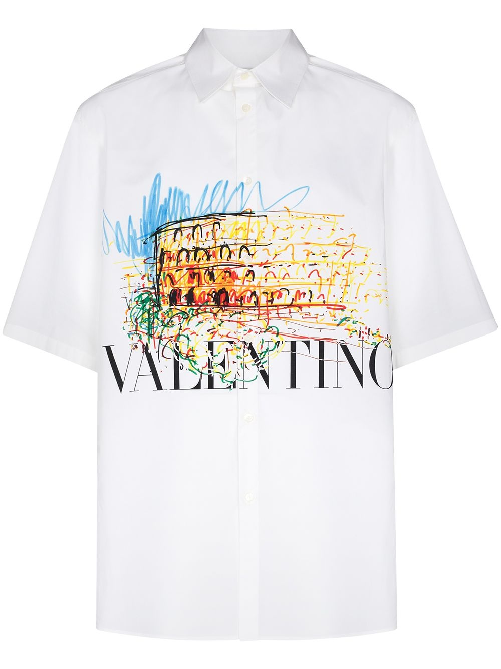 Roman Sketches print shirt - 1