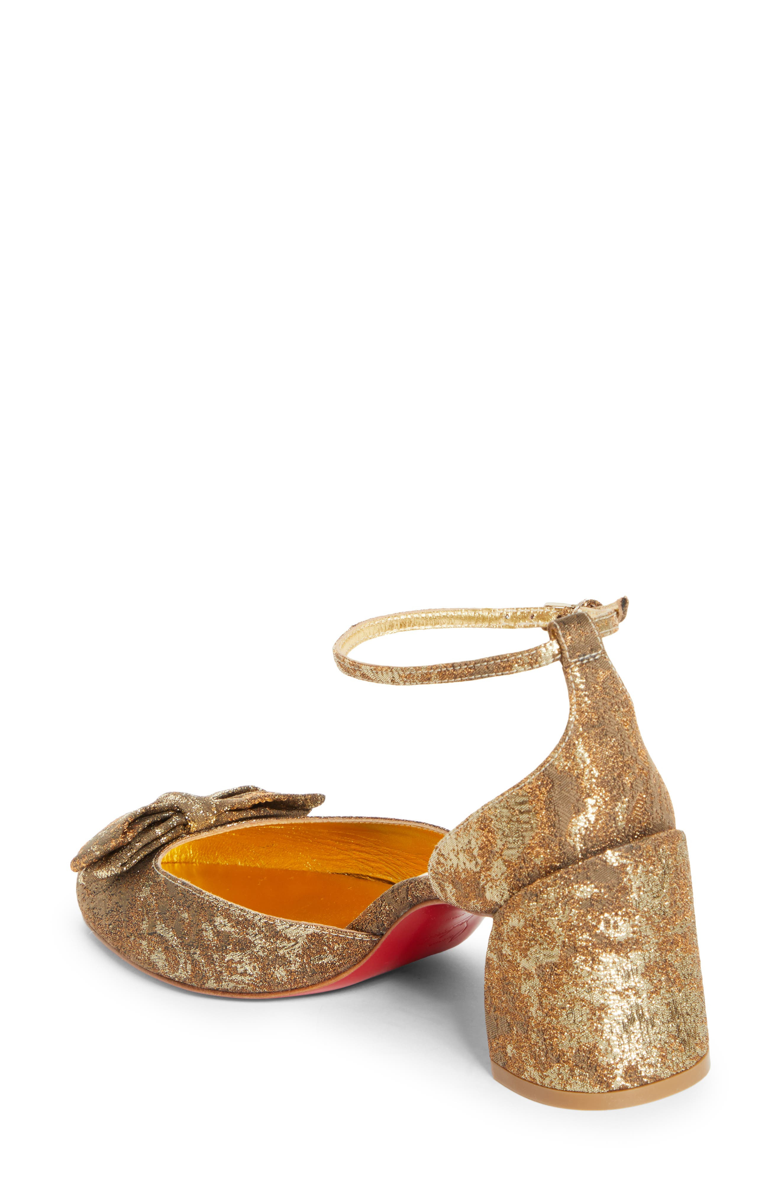 Christian Louboutin Jane Bow Pump in Gold at Nordstrom - 2