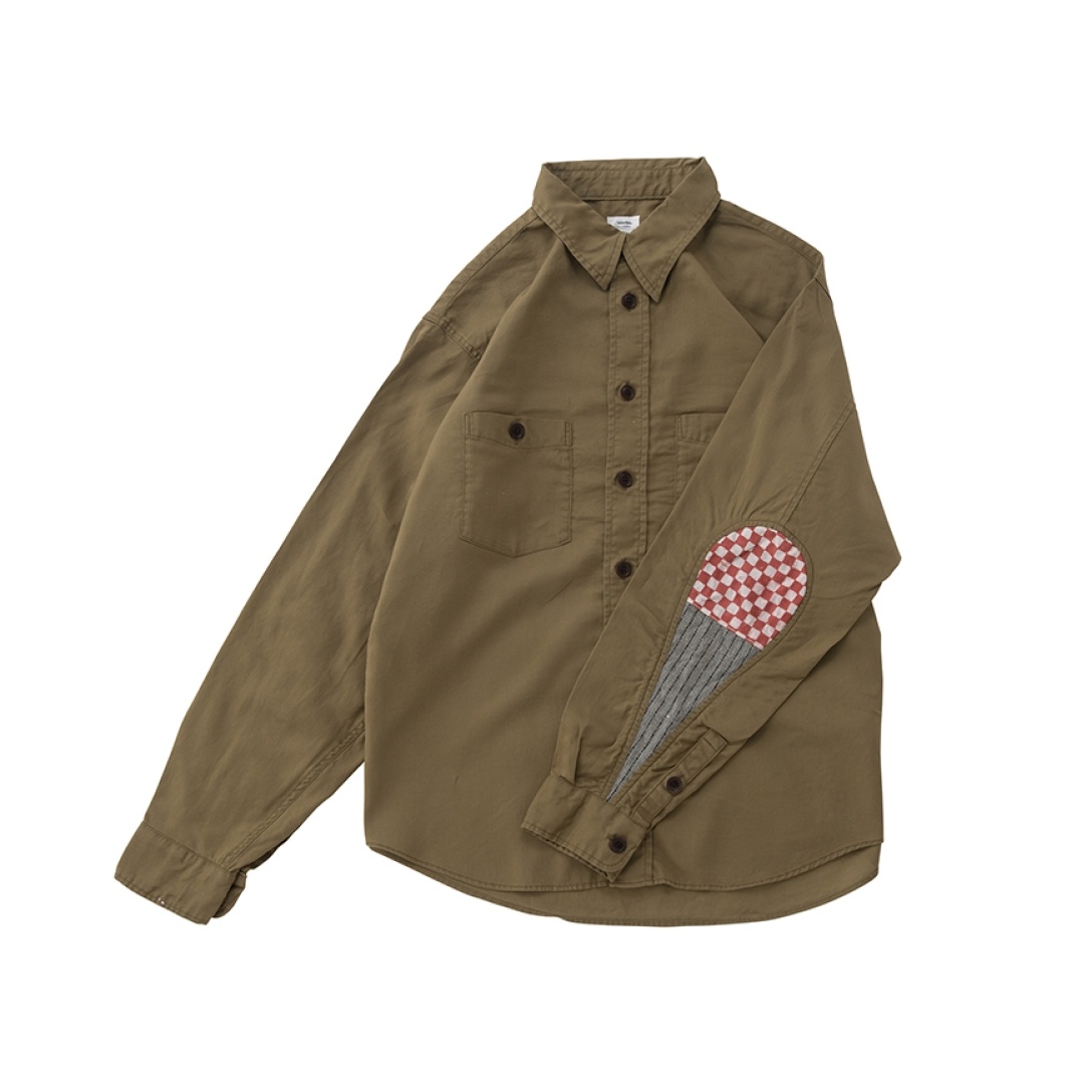 visvim USM ALBACORE SHIRT L/S COLLAGE KHAKI | REVERSIBLE