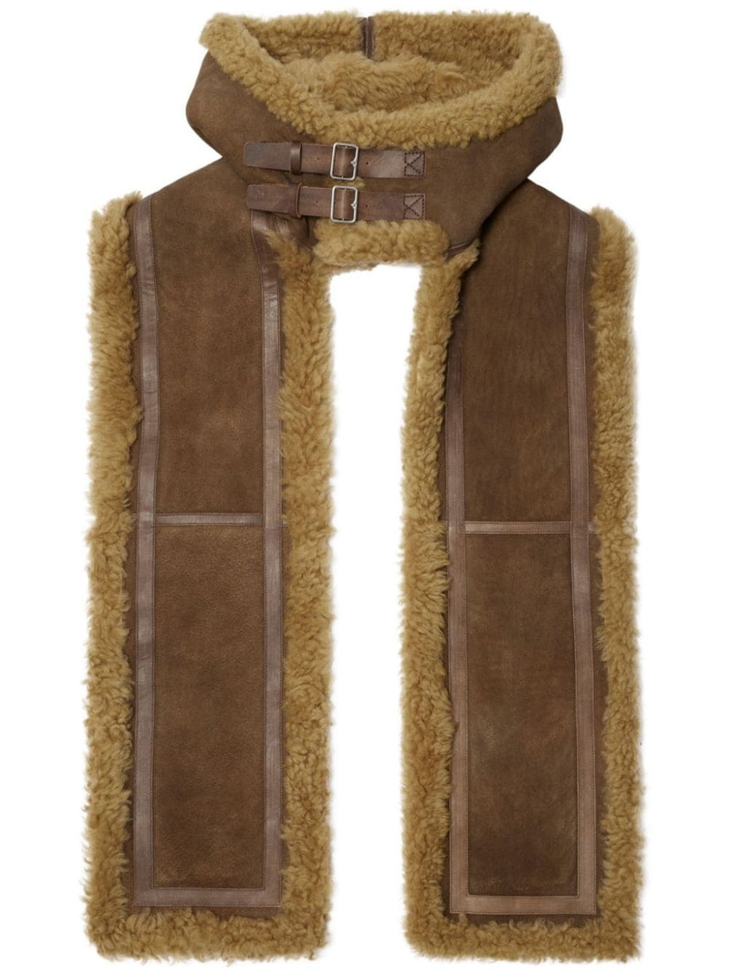 hooded shearling scarf 1