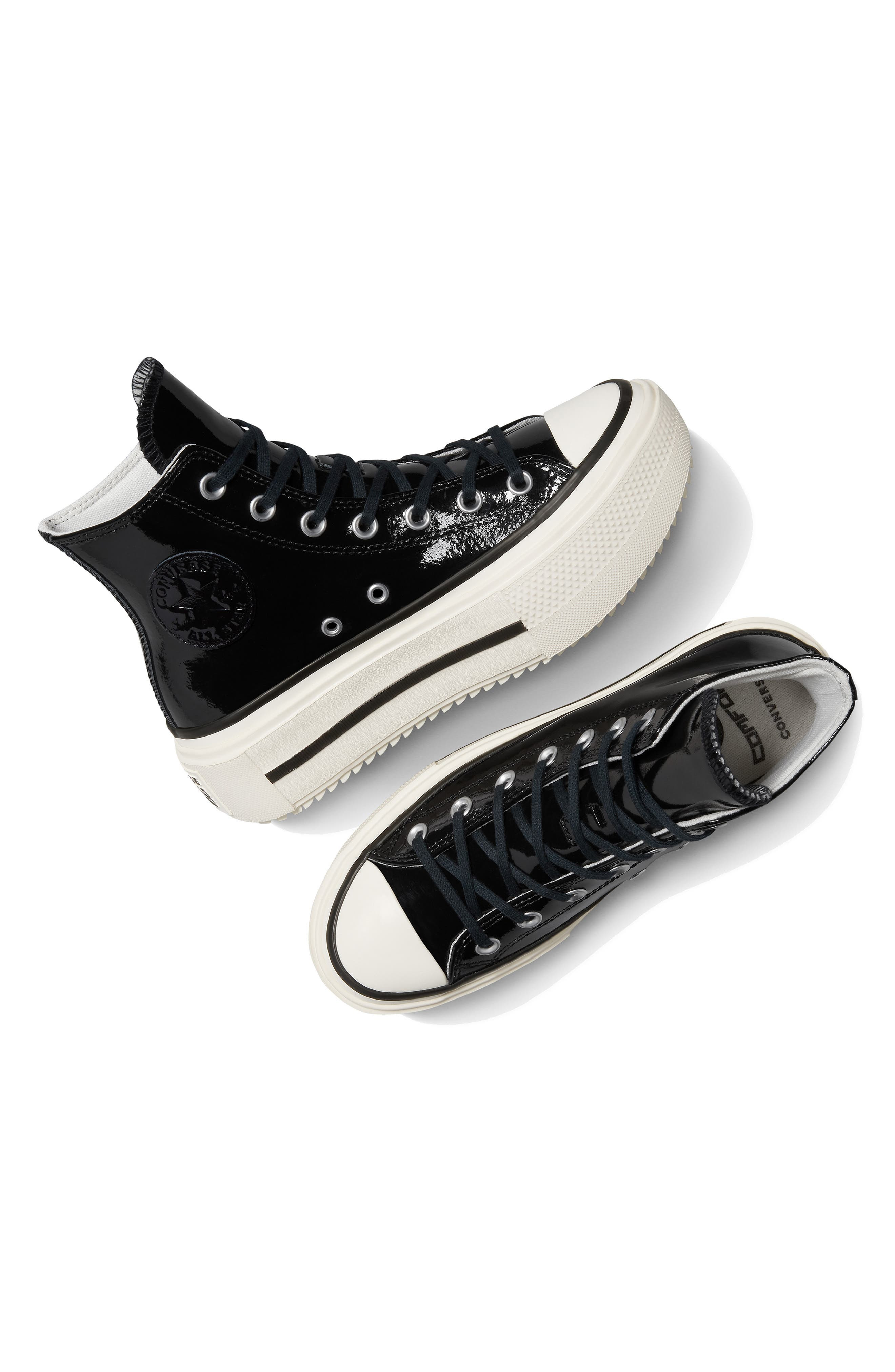 Converse Gender Inclusive Chuck Taylor All Star Lift Double Stack High Top Leather Platform Sneaker  - 8