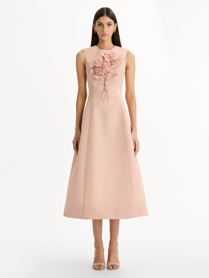 Oscar de la Renta BOUQUET EMBROIDERED COCKTAIL DRESS outlook