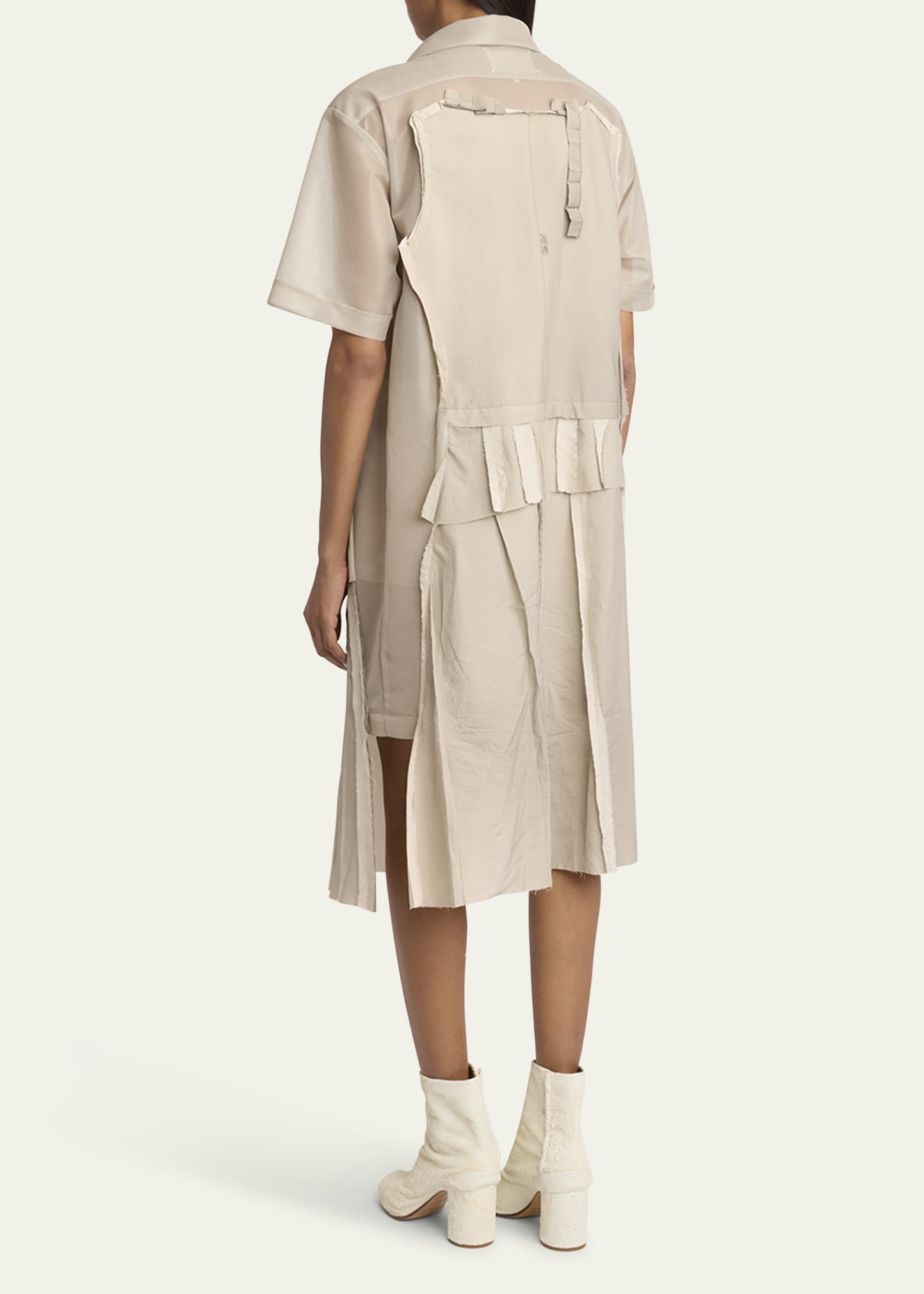 Deconstructed Button Down Midi Dress - 3
