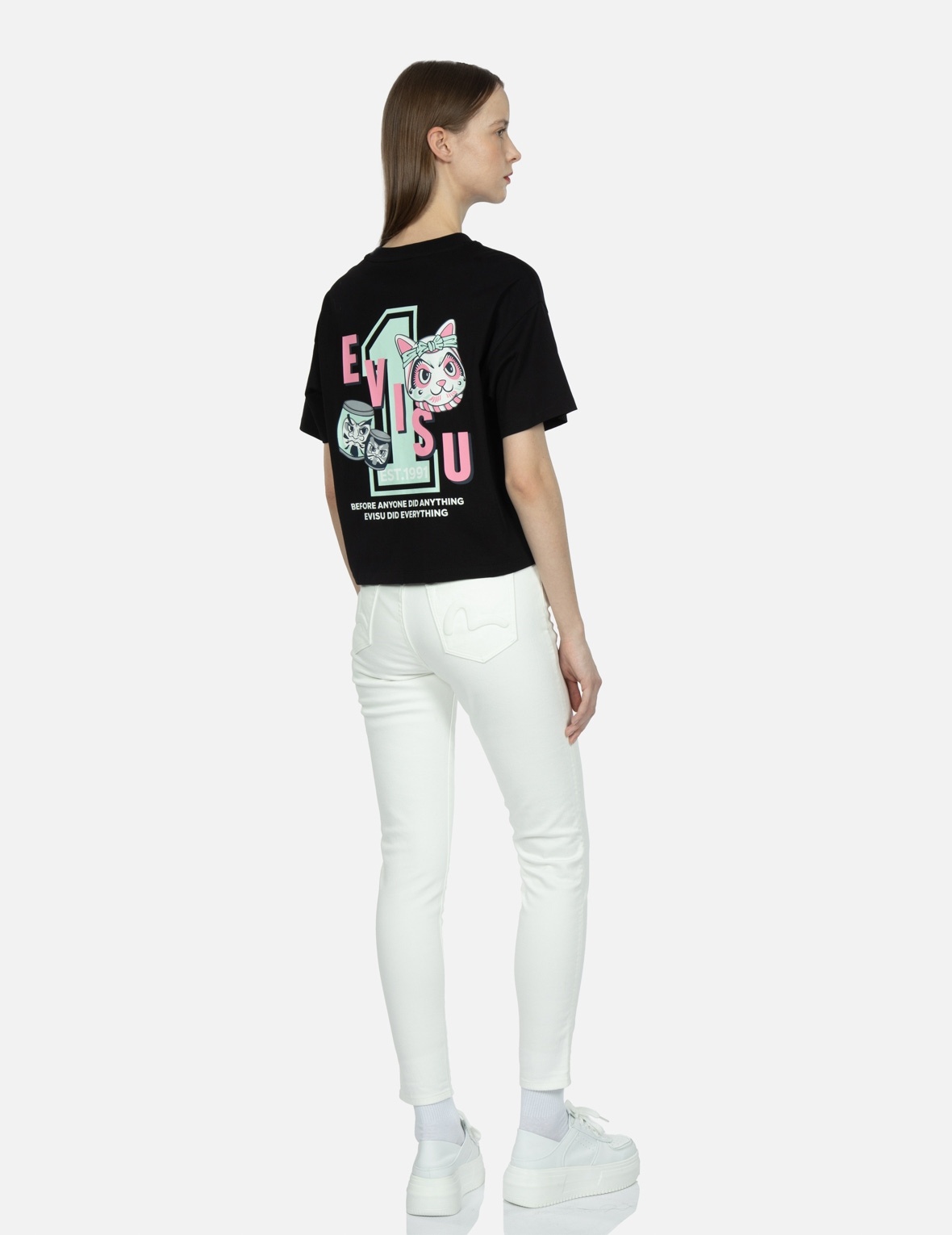 SEAGULL EMBOSSED SKINNY JEANS - 3