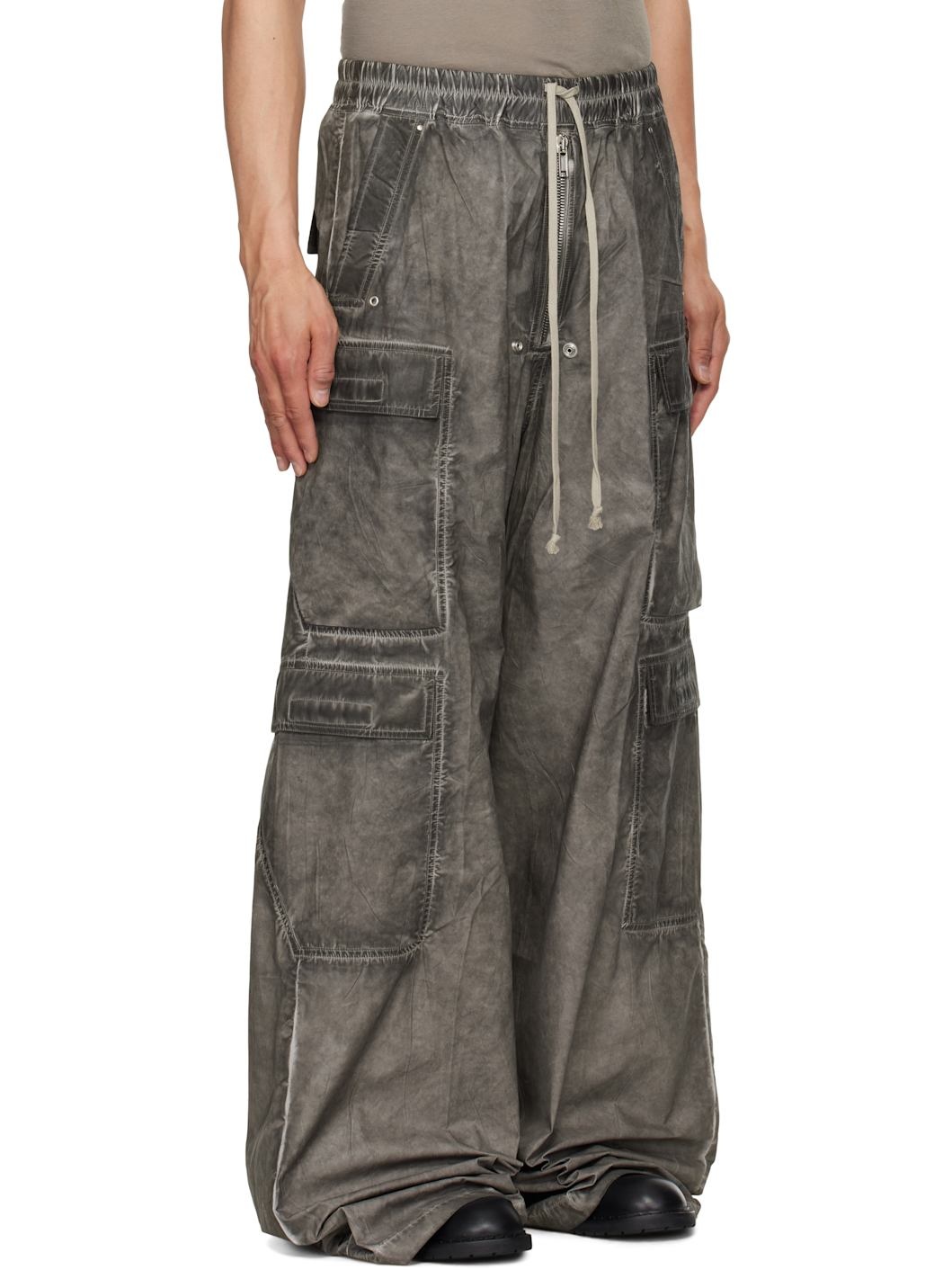 Gray Hollywood Double Cargo Jumbo Belas Pants - 2