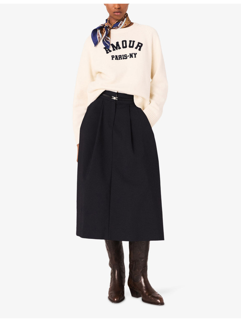 maje Amour Round-Neck Wool-Blend Jumper outlook