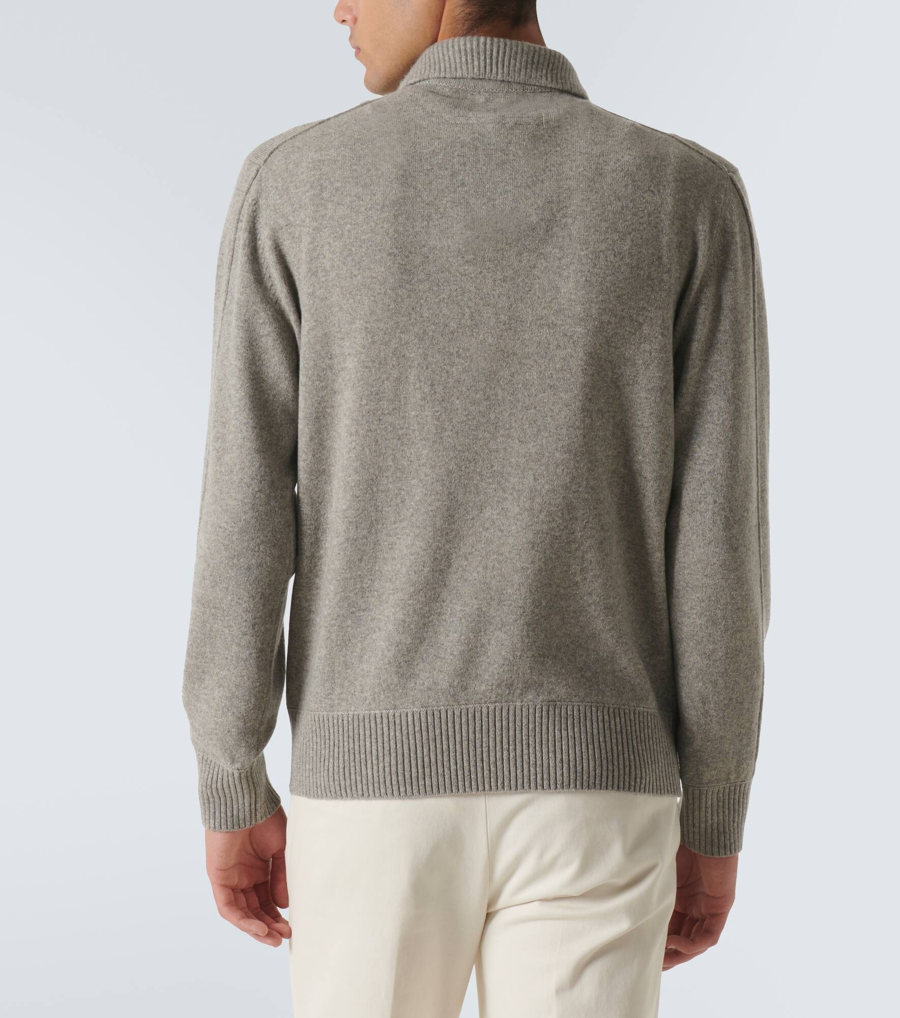 Wool and cashmere polo sweater - 4
