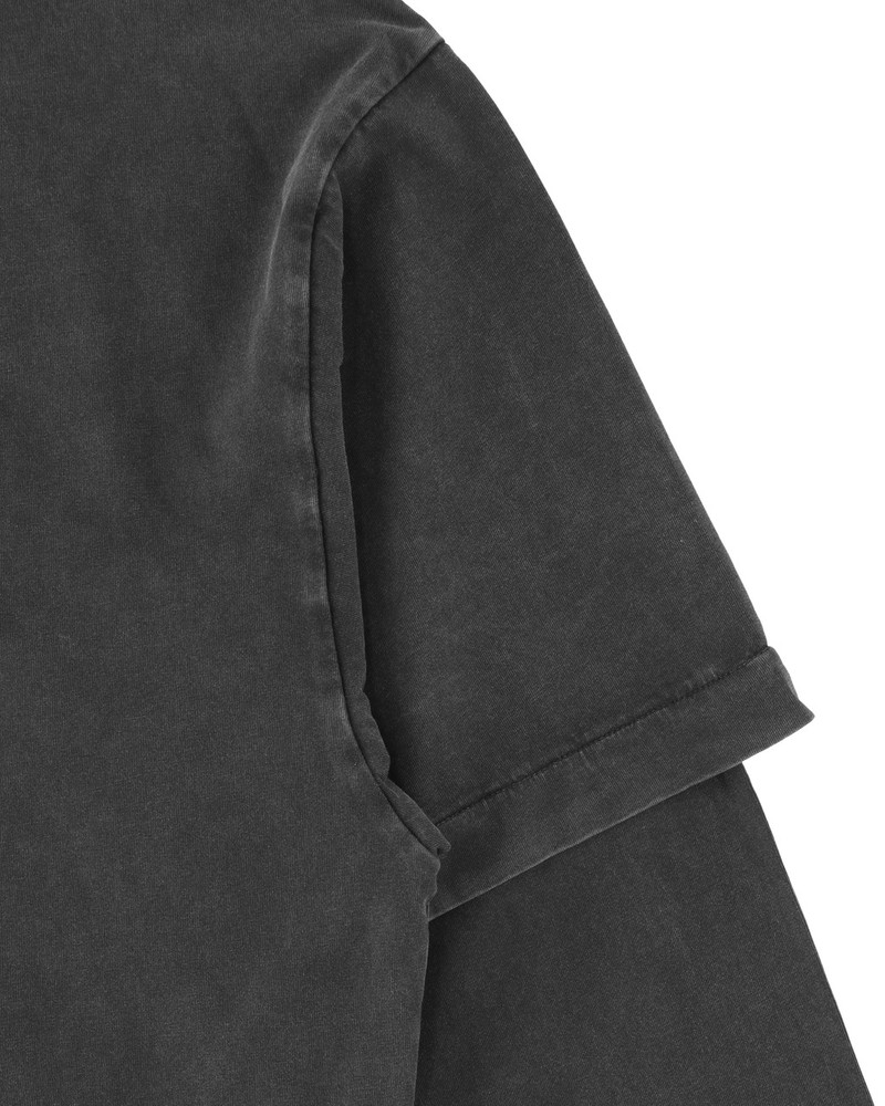 DOUBLE SLEEVE LASER CUT LOGO T-SHIRT 7