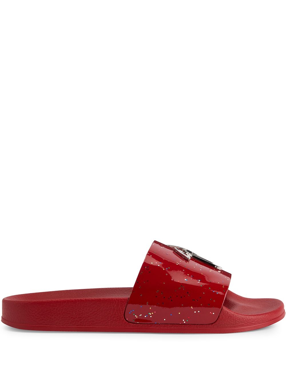 Brett patent leather slides - 1