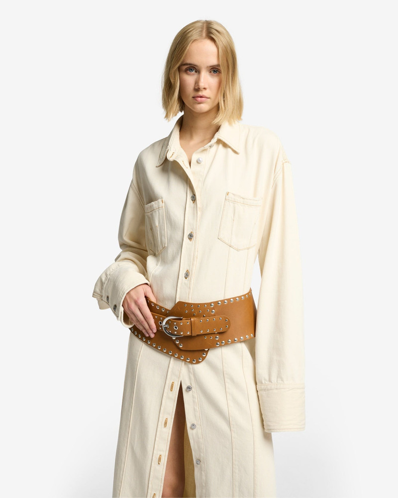 Denim Maxi Shirtdress in Solitary Star 4