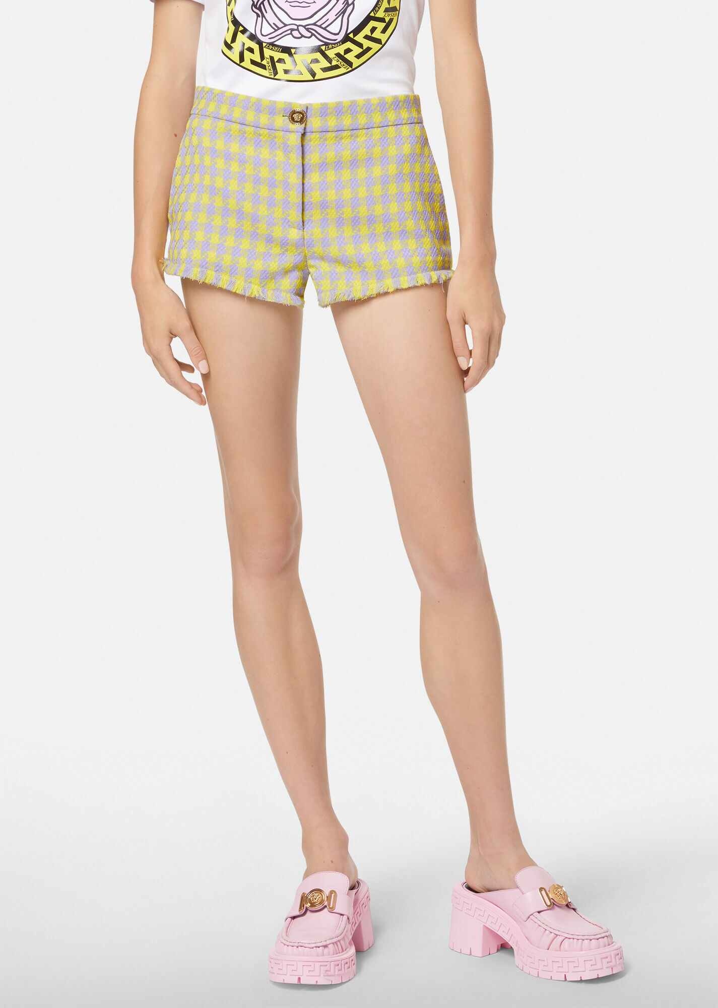 Medusa Houndstooth Shorts - 2