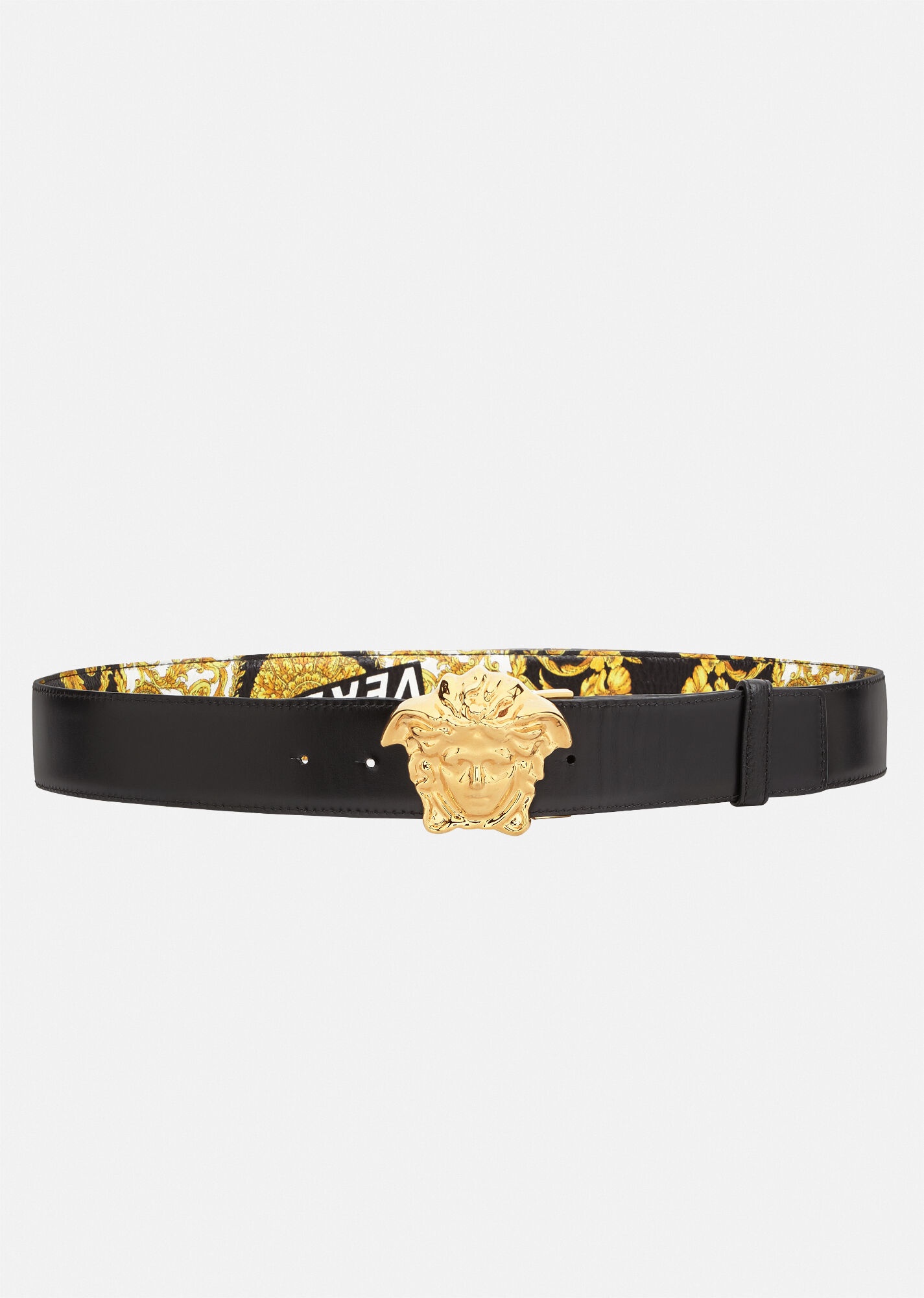 La Medusa Gold Hibiscus Print Belt - 2