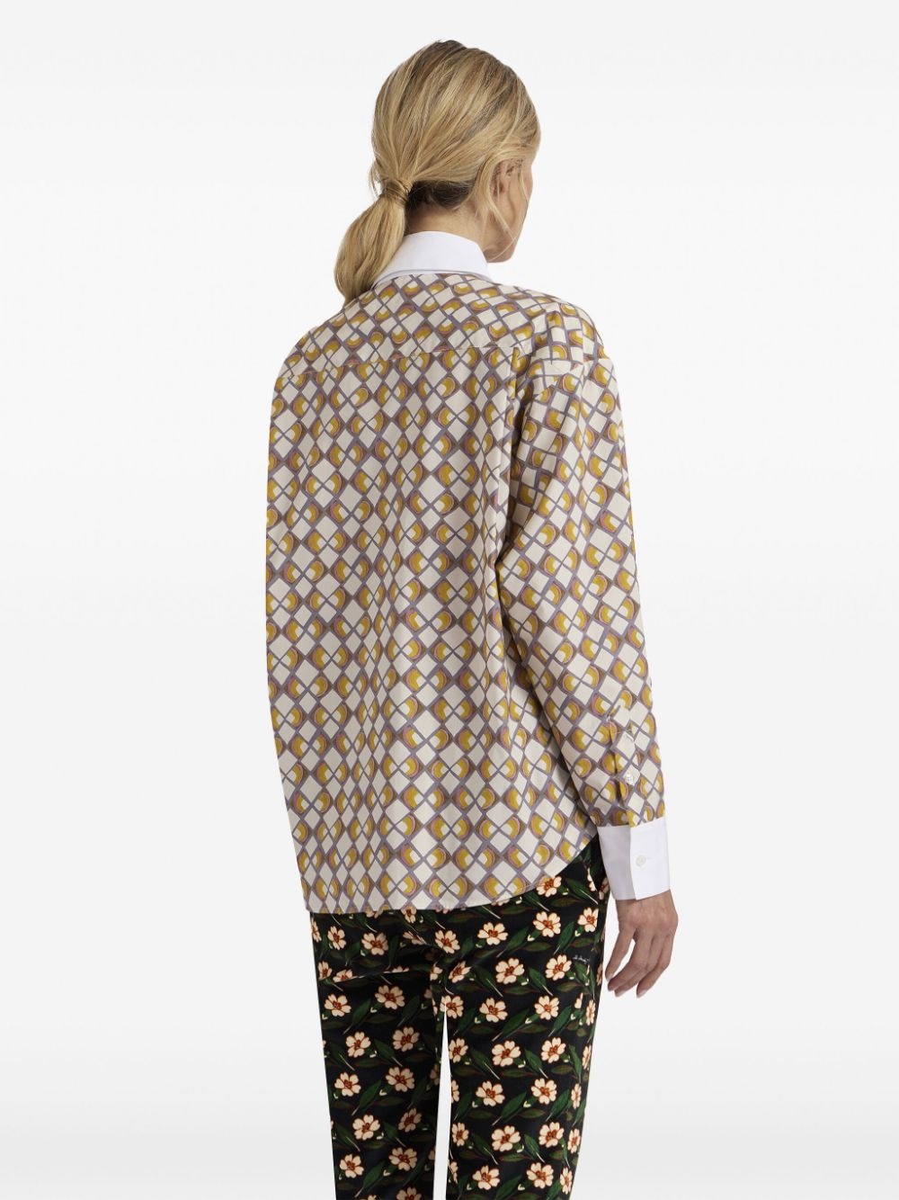 geometric-print shirt - 3