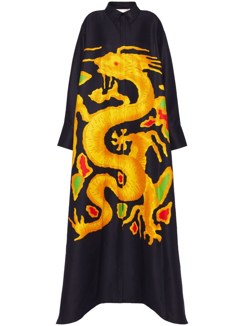 graphic-print faille shirtdress - 1