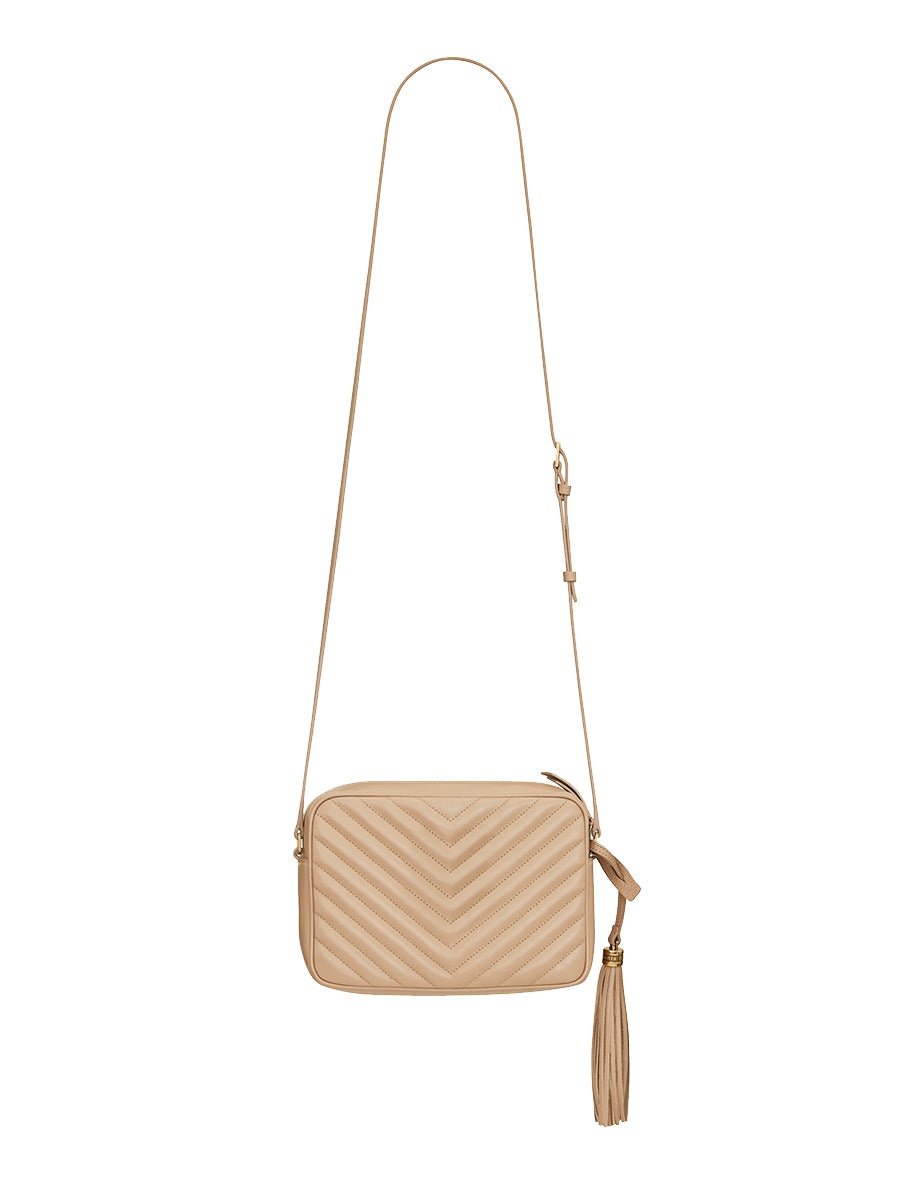 Lou Camera Bag in Quilted Leather Beige - 6