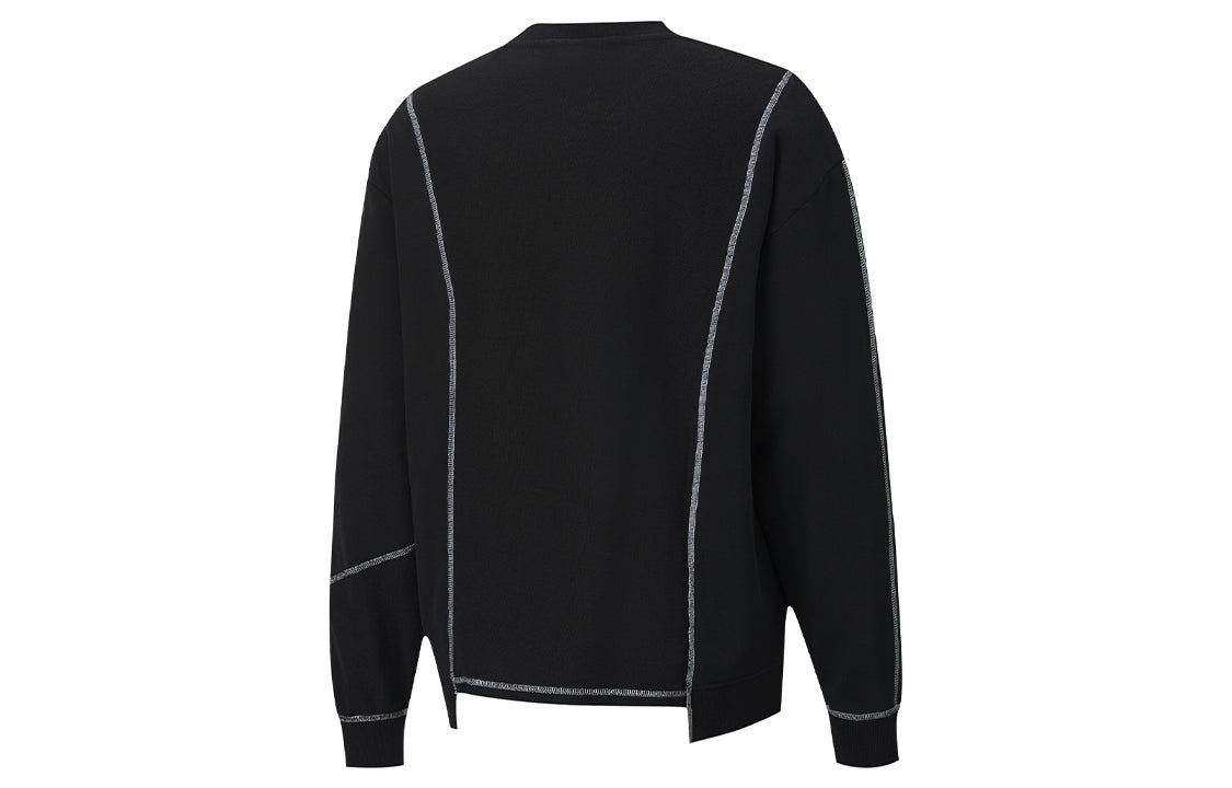 PUMA x ATTEMPT Crossover Casual Round Neck Contrasting Colors Long Sleeves Black 598272-01 - 2