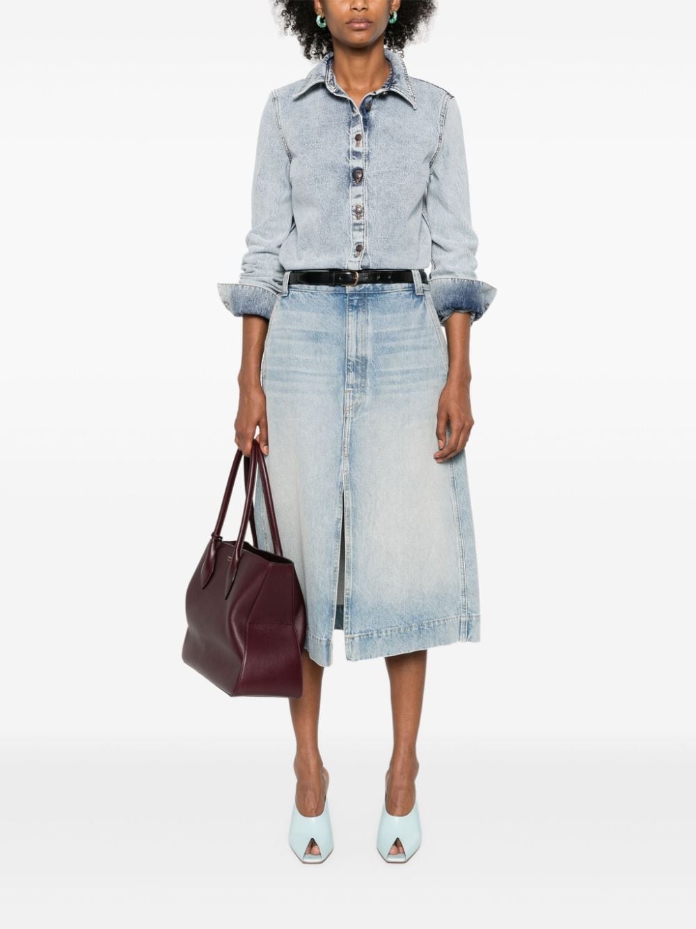 long-sleeve denim shirt - 2